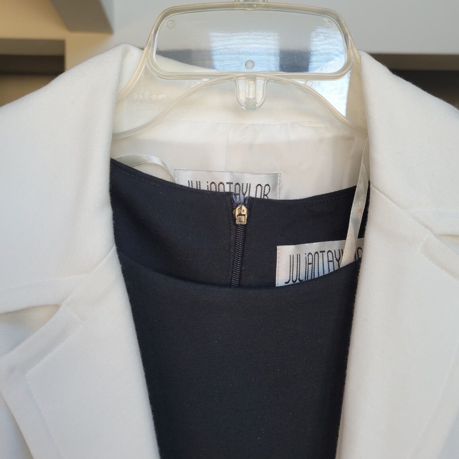 Other Julian Taylor Set of 2 Ivory Coat & Black Dress Size 8 vtg Size M / US 6-8 / IT 42-44 - 3 Thumbnail