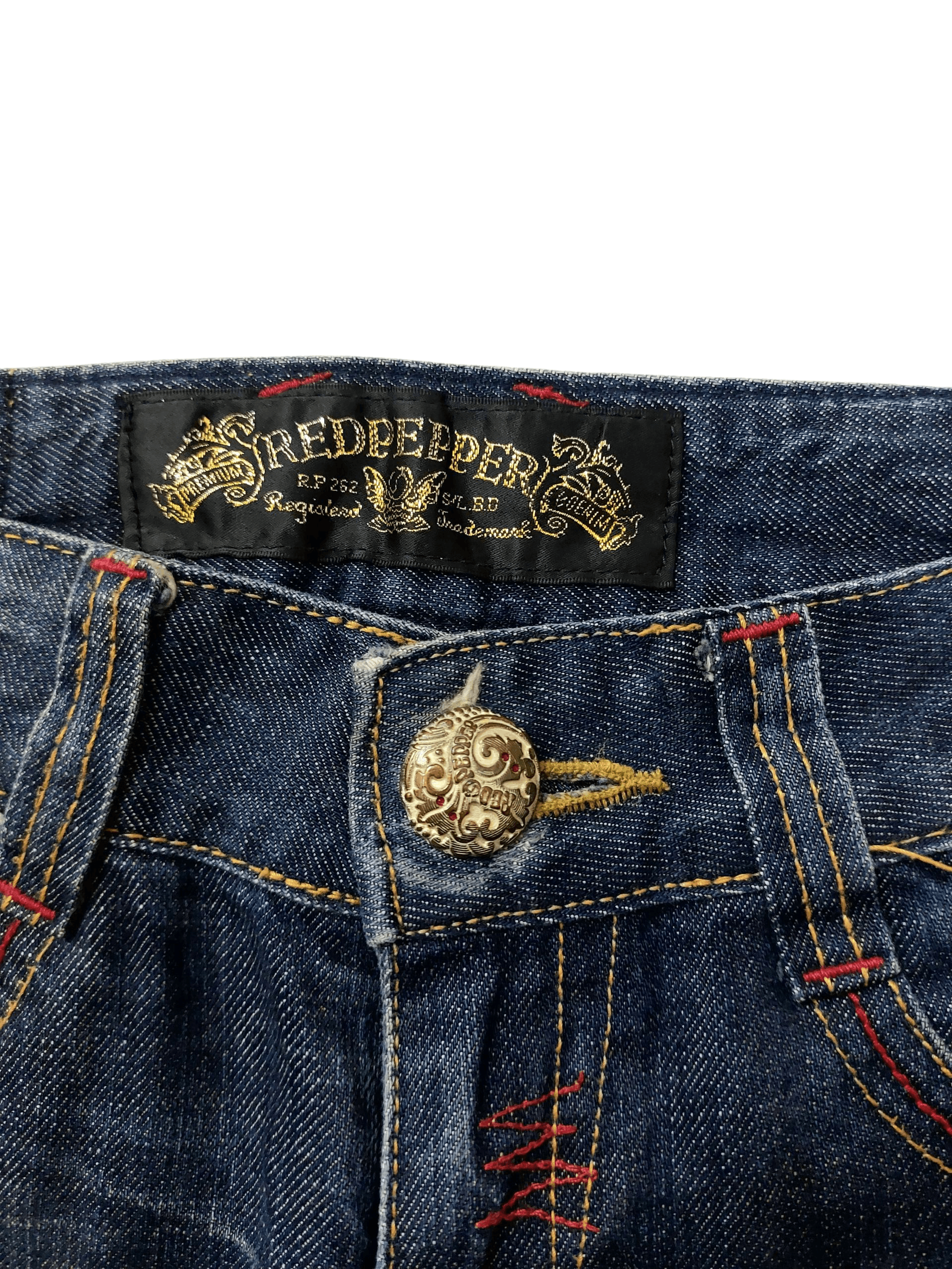 Vintage 🔥Red Pepper Jeans Flare Union Jack Style Size 28" / US 6 / IT 42 - 5 Thumbnail