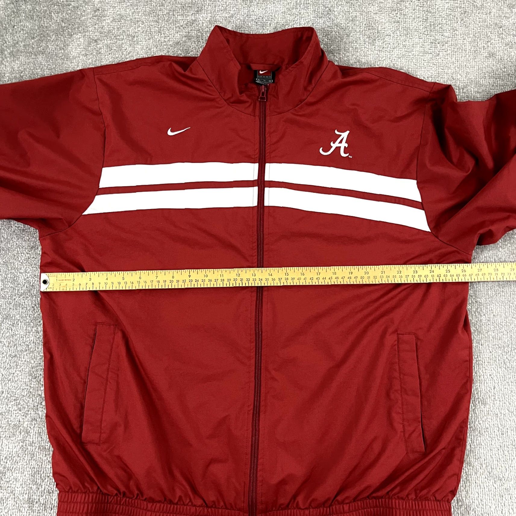 Nike VINTAGE Nike University Jacket Mens XL Crimson Ride Red Team Retro Zip Size US XL / EU 56 / 4 - 6 Thumbnail