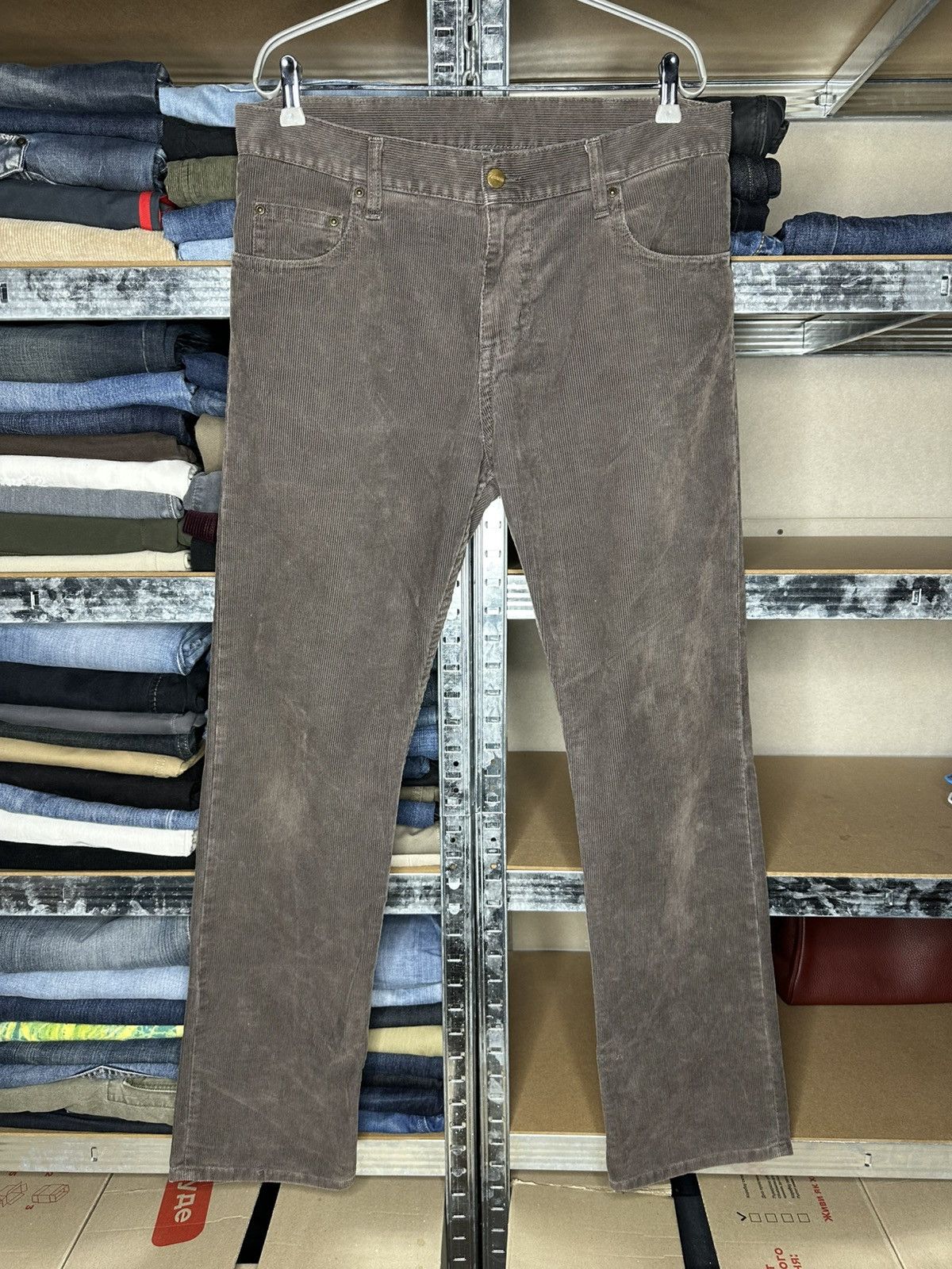 Carhartt Carhartt WIP Slim Pant Corduroy Trousers Brown W32 L34 Size US 32 / EU 48 - 1 Thumbnail