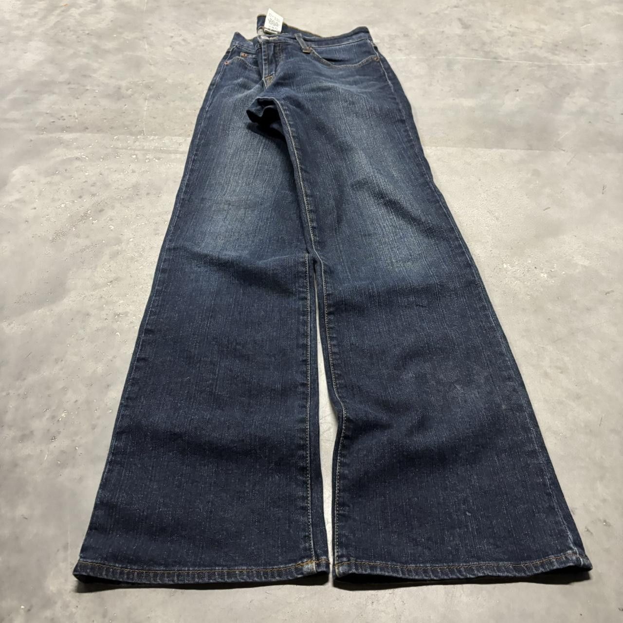 Japanese Brand × Vintage Crazy Vintage Y2K/2000s Grunge Dark Wash Bootcut Denim Jeans! Size US 31 - 3 Thumbnail