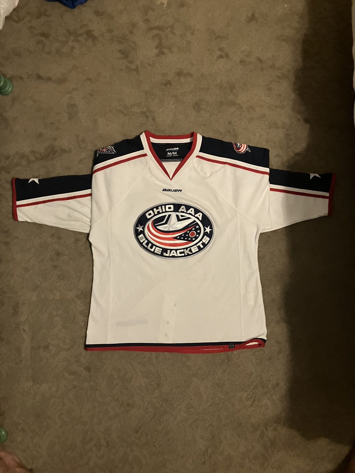 NHL White Bauer Columbus Blue Jackets Hockey Jersey Size US M / EU 48-50 / 2 - 1 Thumbnail