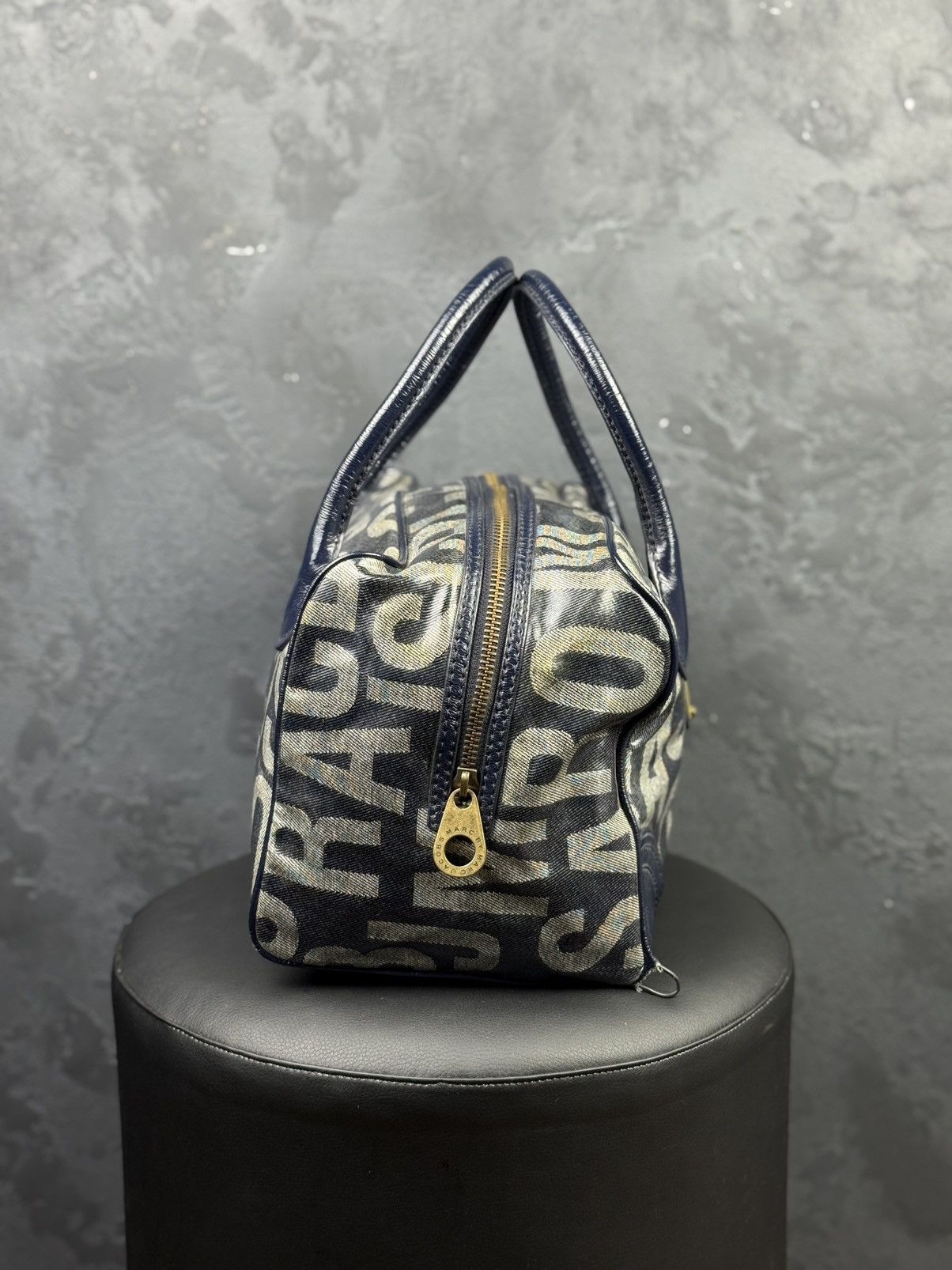 Marc by Marc Jacobs Marc by Marc Jacobs Blue Monogram Patent Leather Bag Size ONE SIZE - 4 Thumbnail