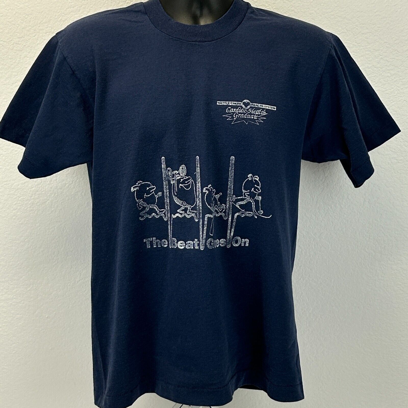Vintage Vintage 90s Battle Creek Health System T Shirt Blue M Size US M / EU 48-50 / 2 - 2 Thumbnail