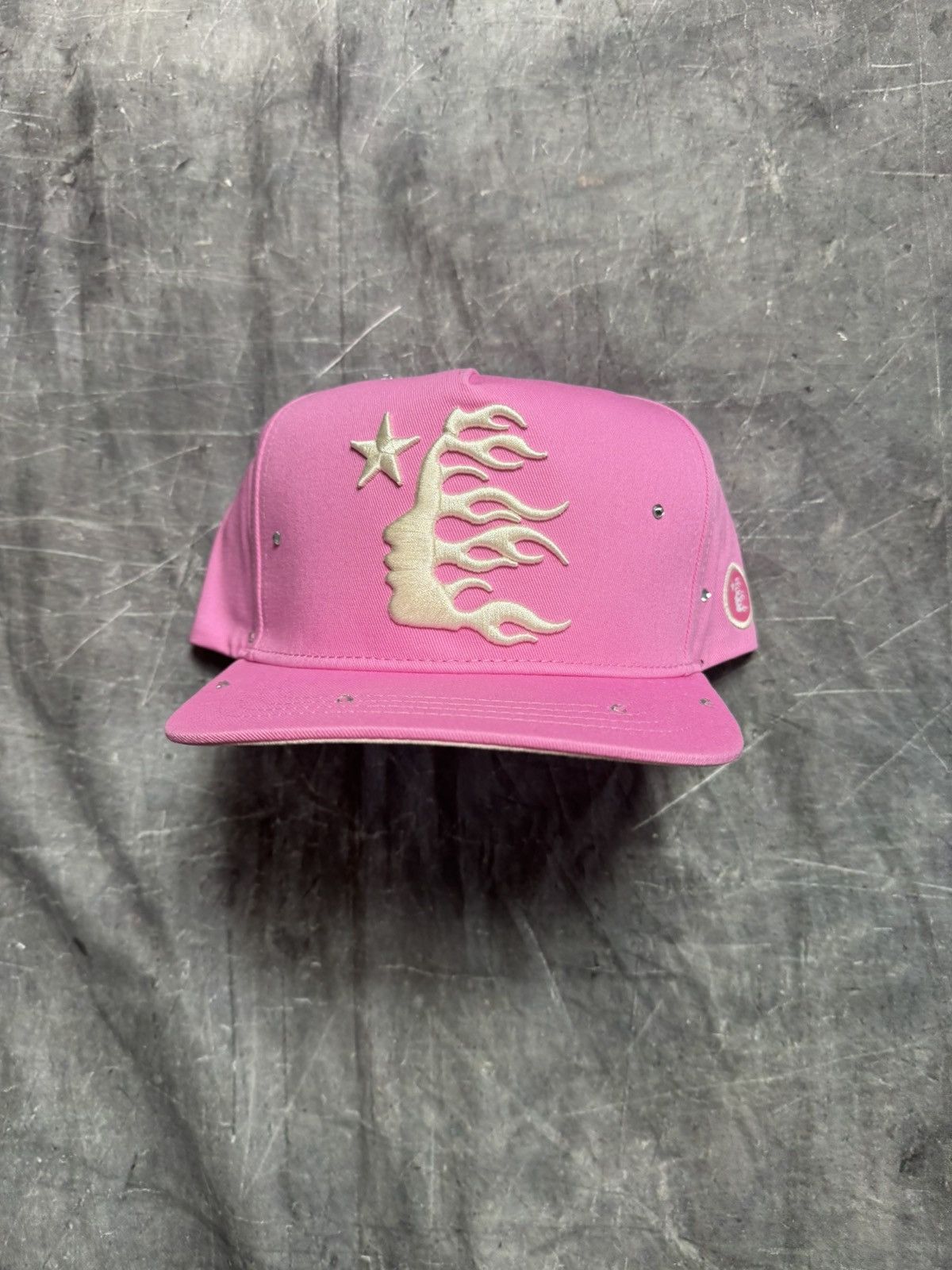 HELLSTAR Hellstar Logo with Rhinestones Snapback Hat in Pink Size ONE SIZE - 1 Thumbnail