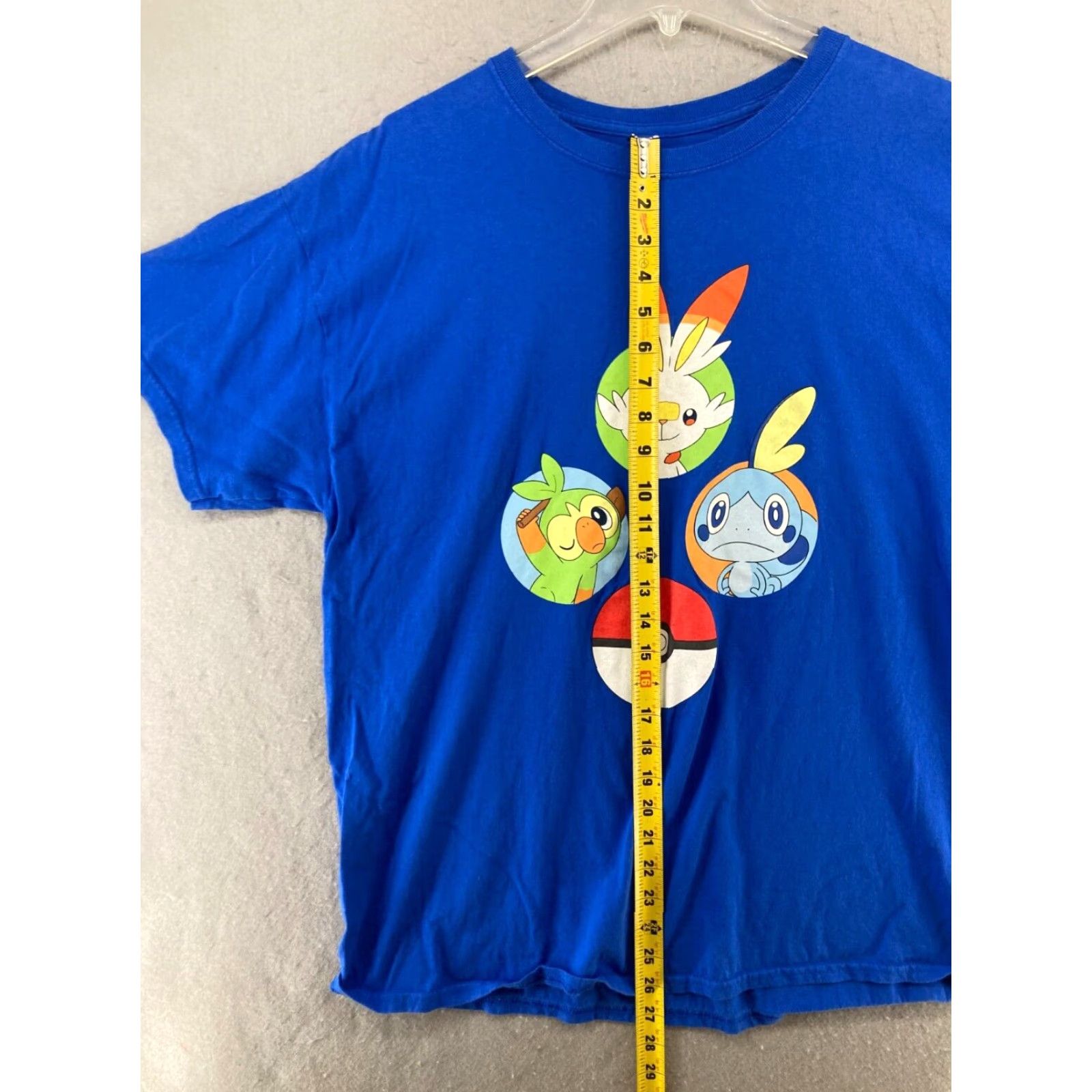 Vintage Pokemon TShirt Men XL Blue Pokeball Graphic Print Anime Shirt Adult Regular Cotton Jersey Short Sleeve Crew Neck Size US XL / EU 56 / 4 - 3 Thumbnail