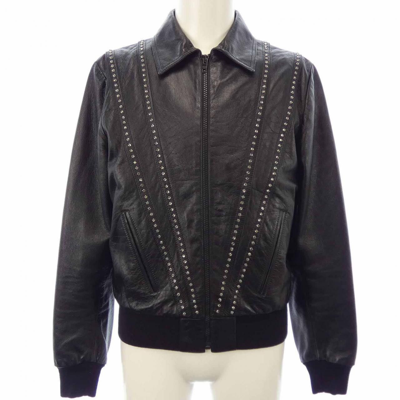 Celine Celine CELINE Leather Jacket Leather Outerwear 2E195291D DUTY FREE for USA Size ONE SIZE - 1 Thumbnail