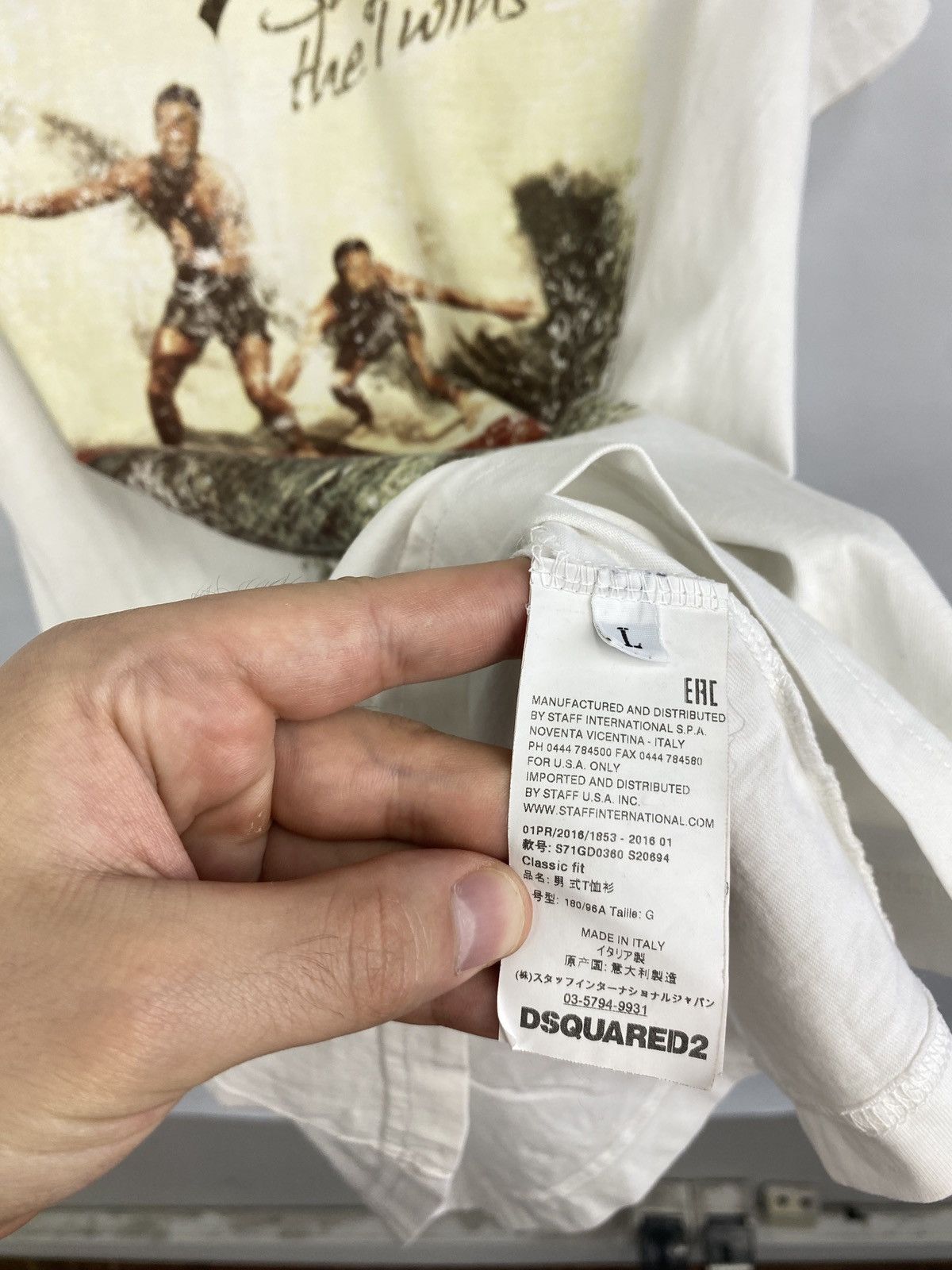 Dsquared2 Dsquared2 Hawaiian Surf With The Twins Big Logo Y2K T-Shirt Size US L / EU 52-54 / 3 - 6 Thumbnail