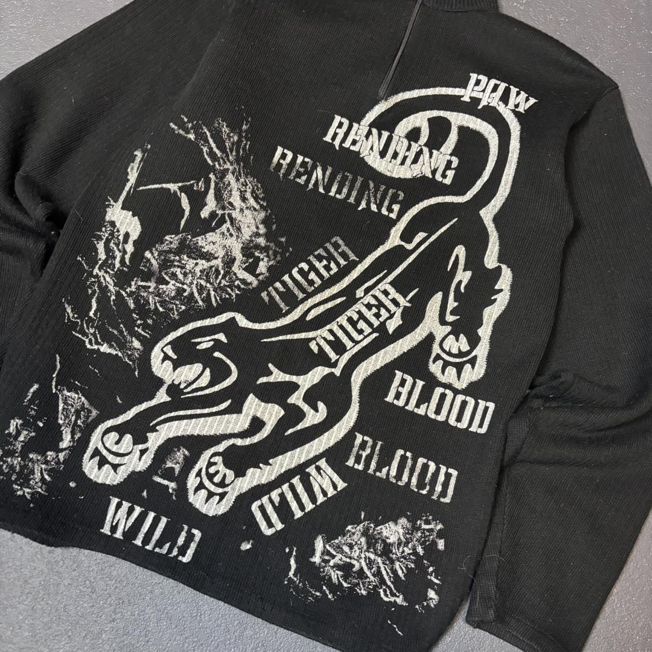 Japanese Brand × Vintage Vintage y2k 90s affliction style sweater Size US L / EU 52-54 / 3 - 3 Thumbnail