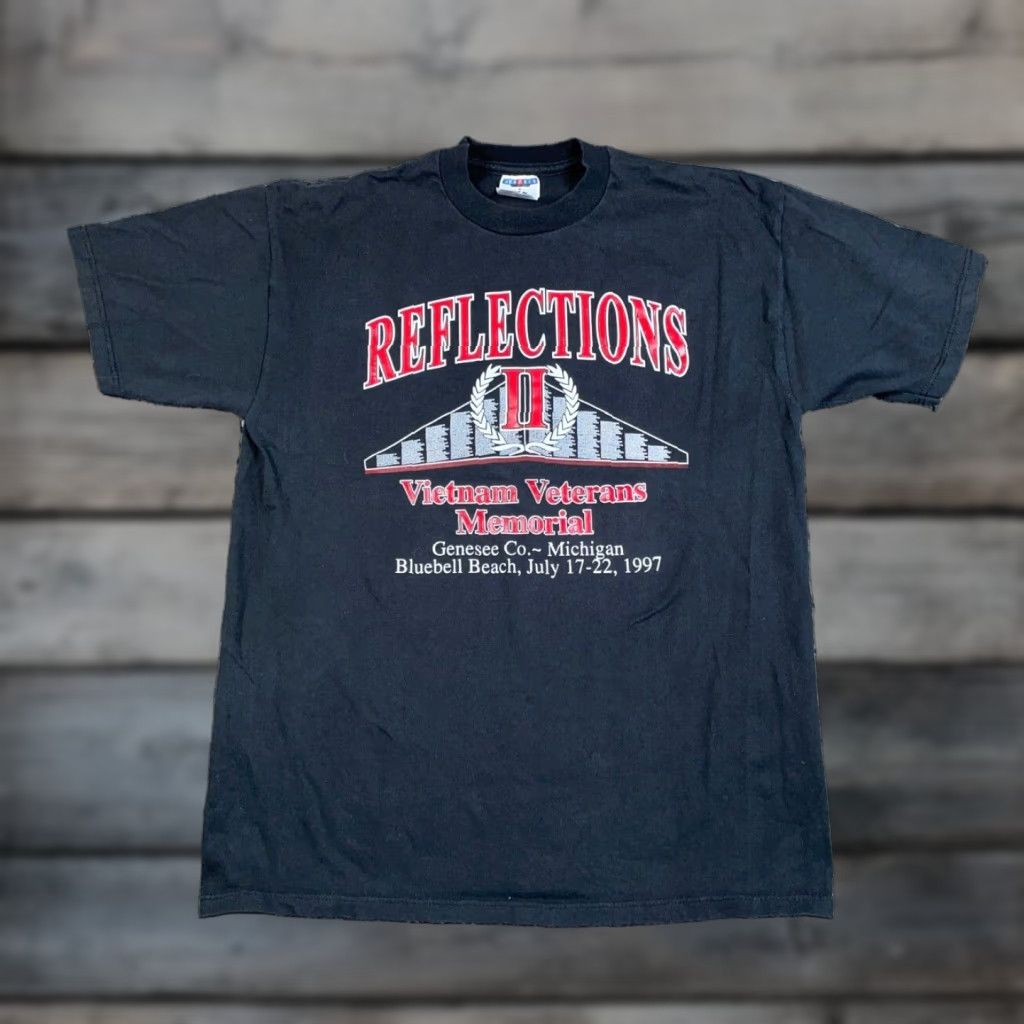 Jerzees VINTAGE 1997 Vietnam Veterans Memorial T-Shirt Jerzees Black 50/50 Adult Large Size US L / EU 52-54 / 3 - 1 Thumbnail