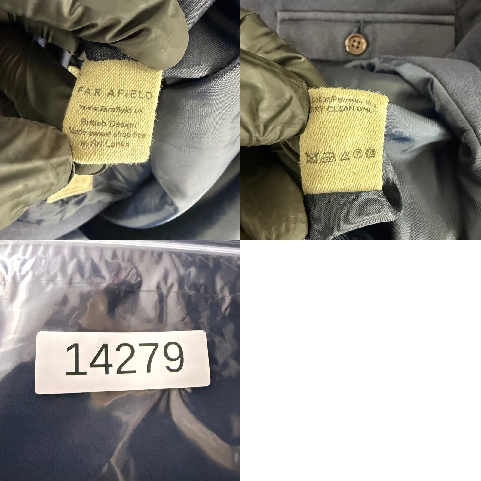 Far Afield Far Afield Vest Mens Small Navy Blue Shawl Collar Button Front Pocket Utility Vest Size US S / EU 44-46 / 1 - 8 Thumbnail