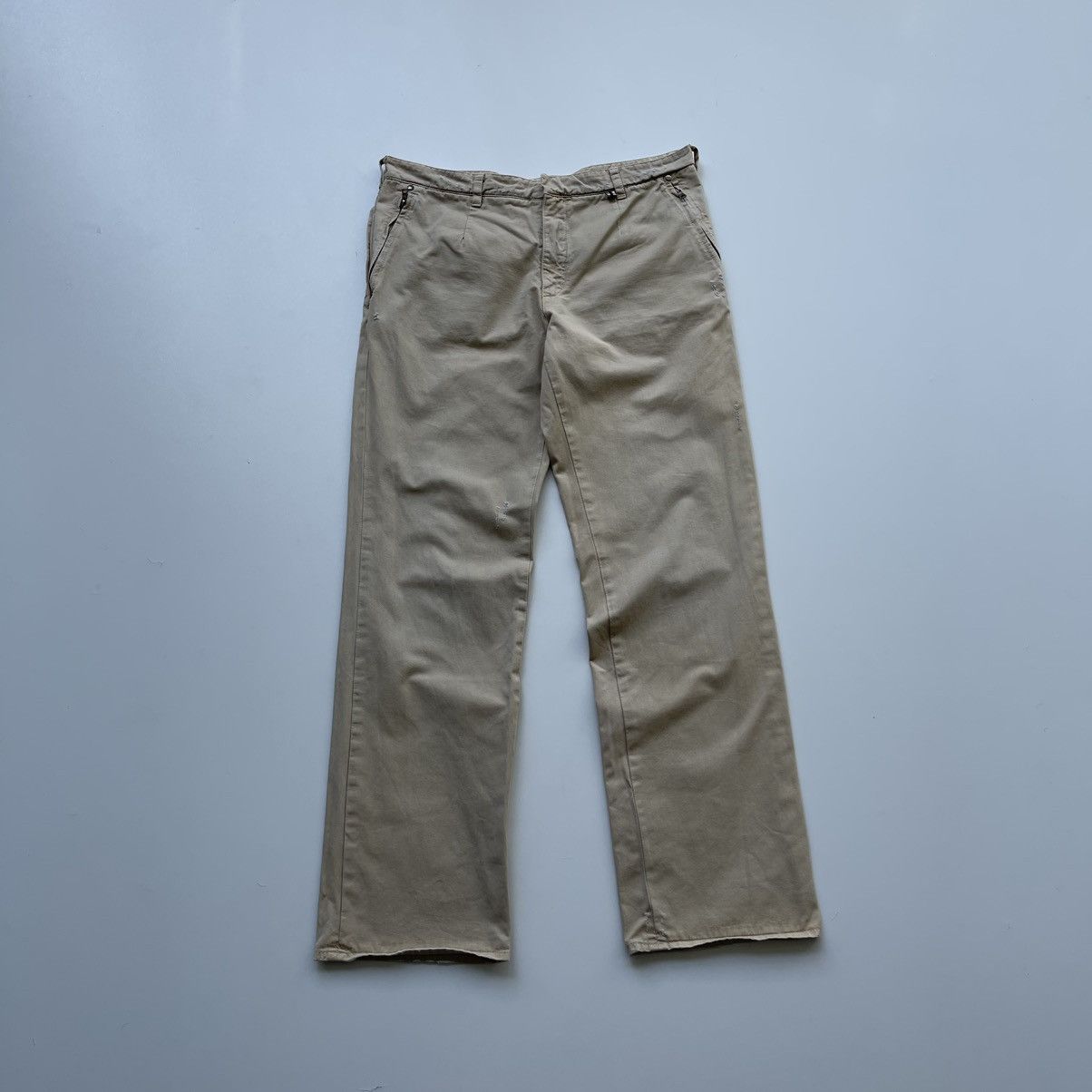 Prada Prada Vintage Pocket Archive Distressed Pants Beige Size US 34 / EU 50 - 1 Thumbnail