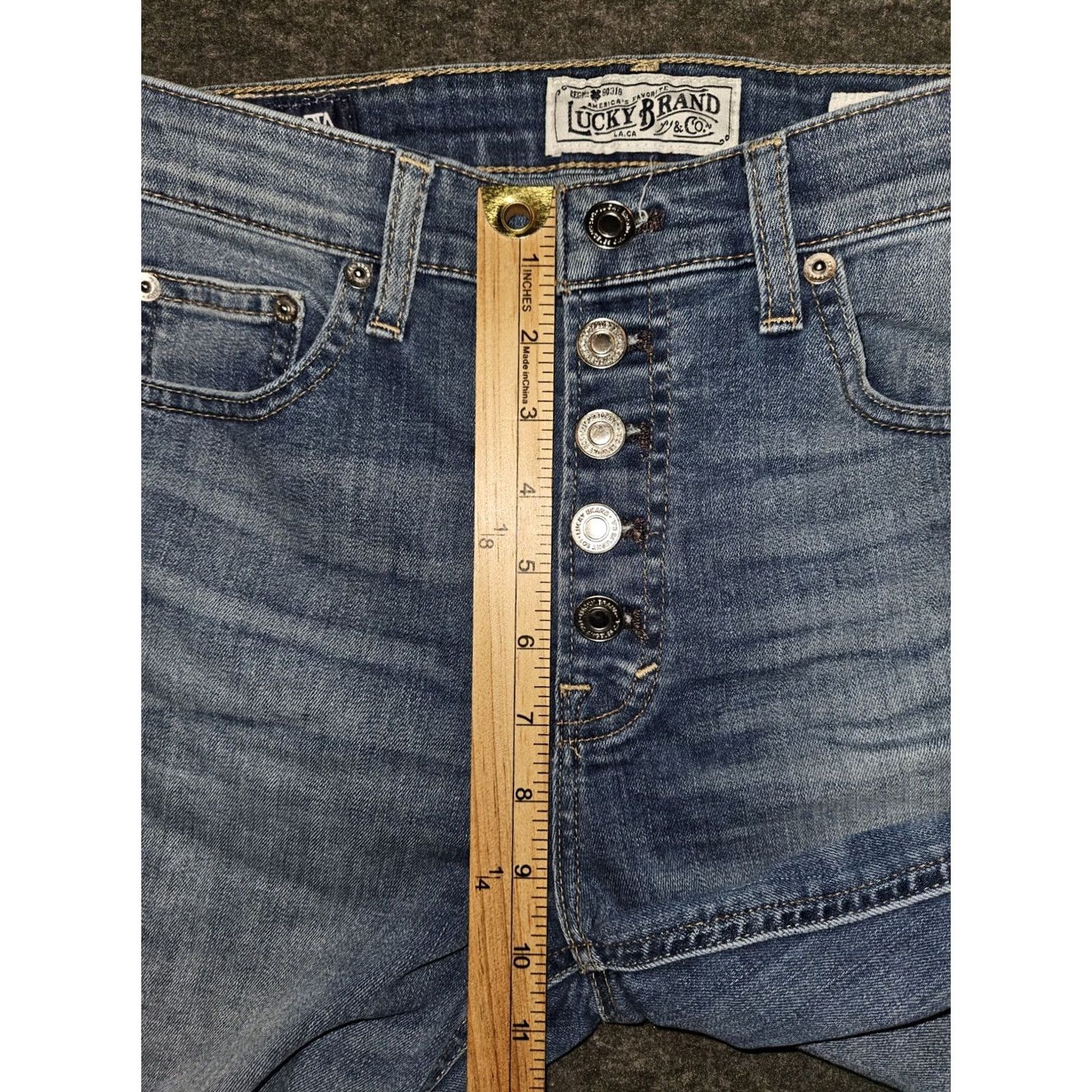 Lucky Brand Lucky Brand Bridgette Crop Jeans Women's 2/26 Button Fly Orta Premium Preppy 90s Size 26" / US 2 / IT 38 - 4 Thumbnail