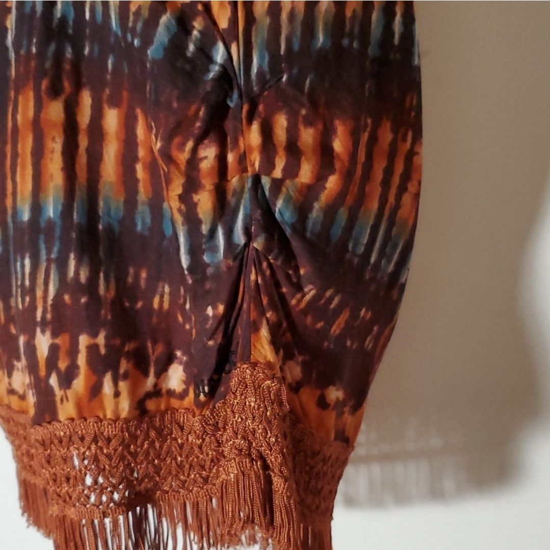 Billabong Billabong Size XS Dress Tie Dye Fringe Tassel Racer Back Size XS / US 0-2 / IT 36-38 - 6 Thumbnail