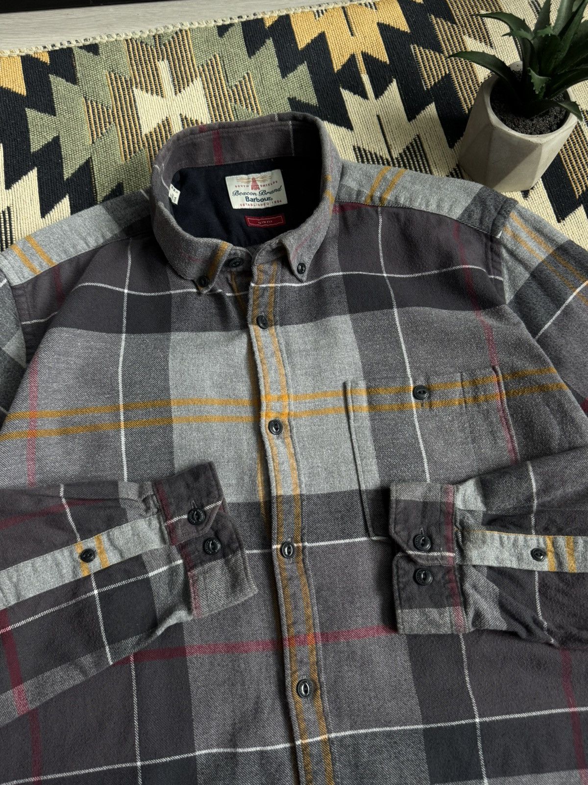 Barbour Barbour Beacon Brand Flannel Button Up Shirt Size US M / EU 48-50 / 2 - 6 Thumbnail
