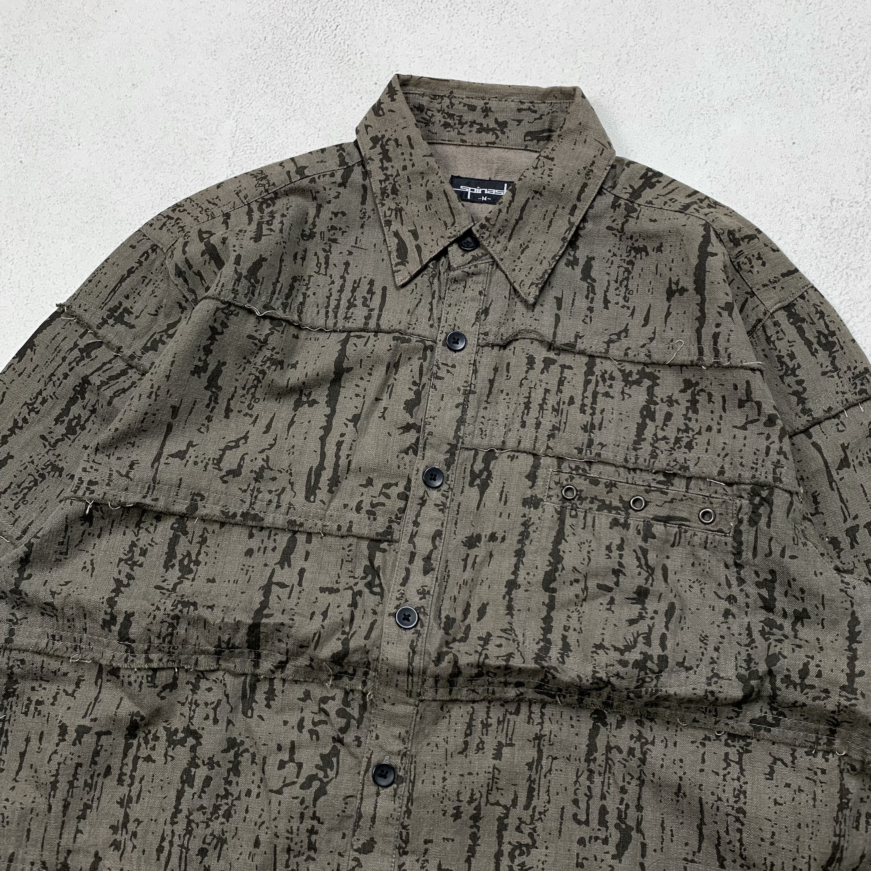 Japanese Brand SPINASH Cut And Sew Shirt Paint Splatter Size US M / EU 48-50 / 2 - 3 Thumbnail