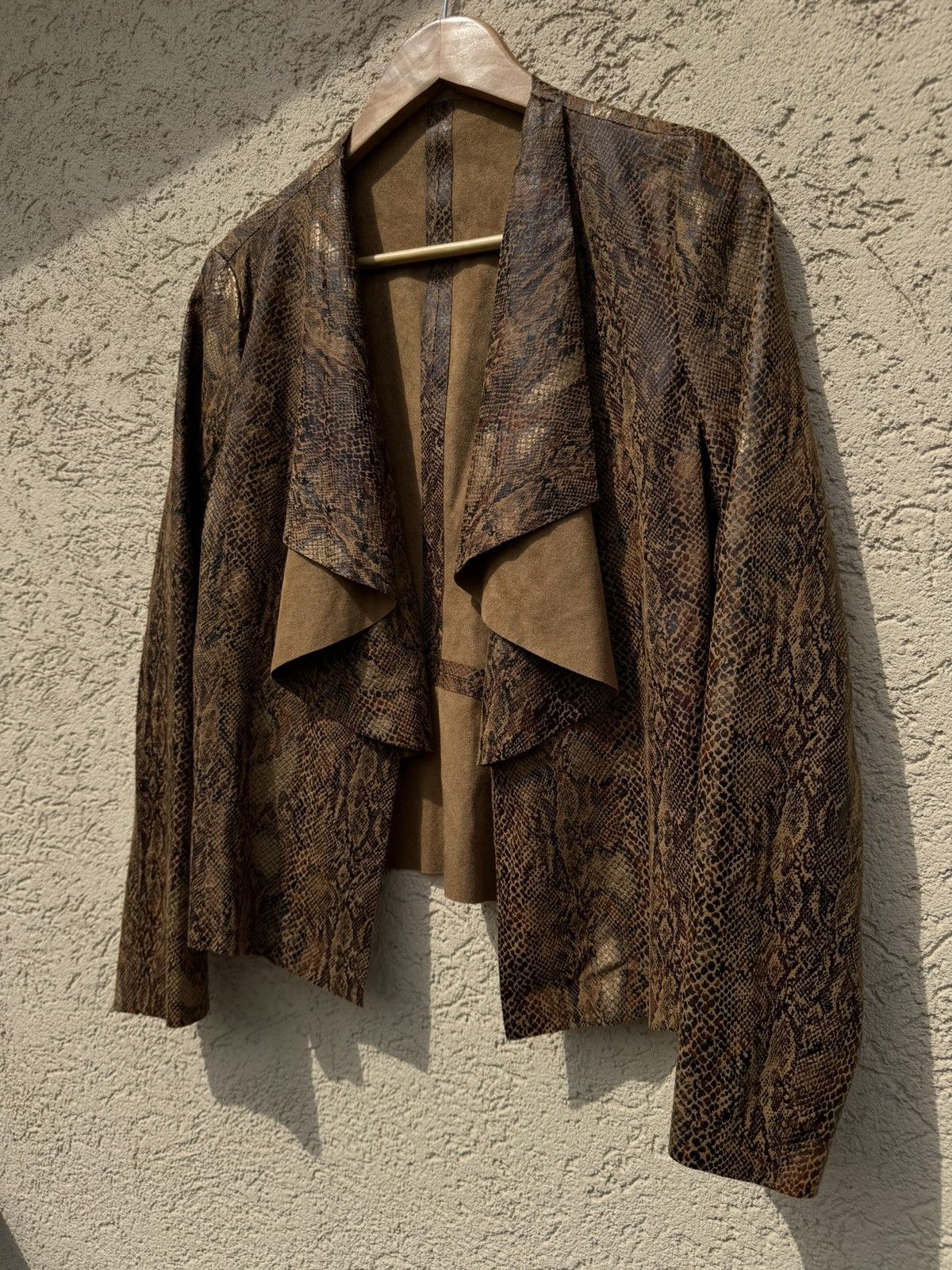 14th Addiction Snake Reptile Imitation Suede Rick Style Jacket Size US S / EU 44-46 / 1 - 3 Thumbnail