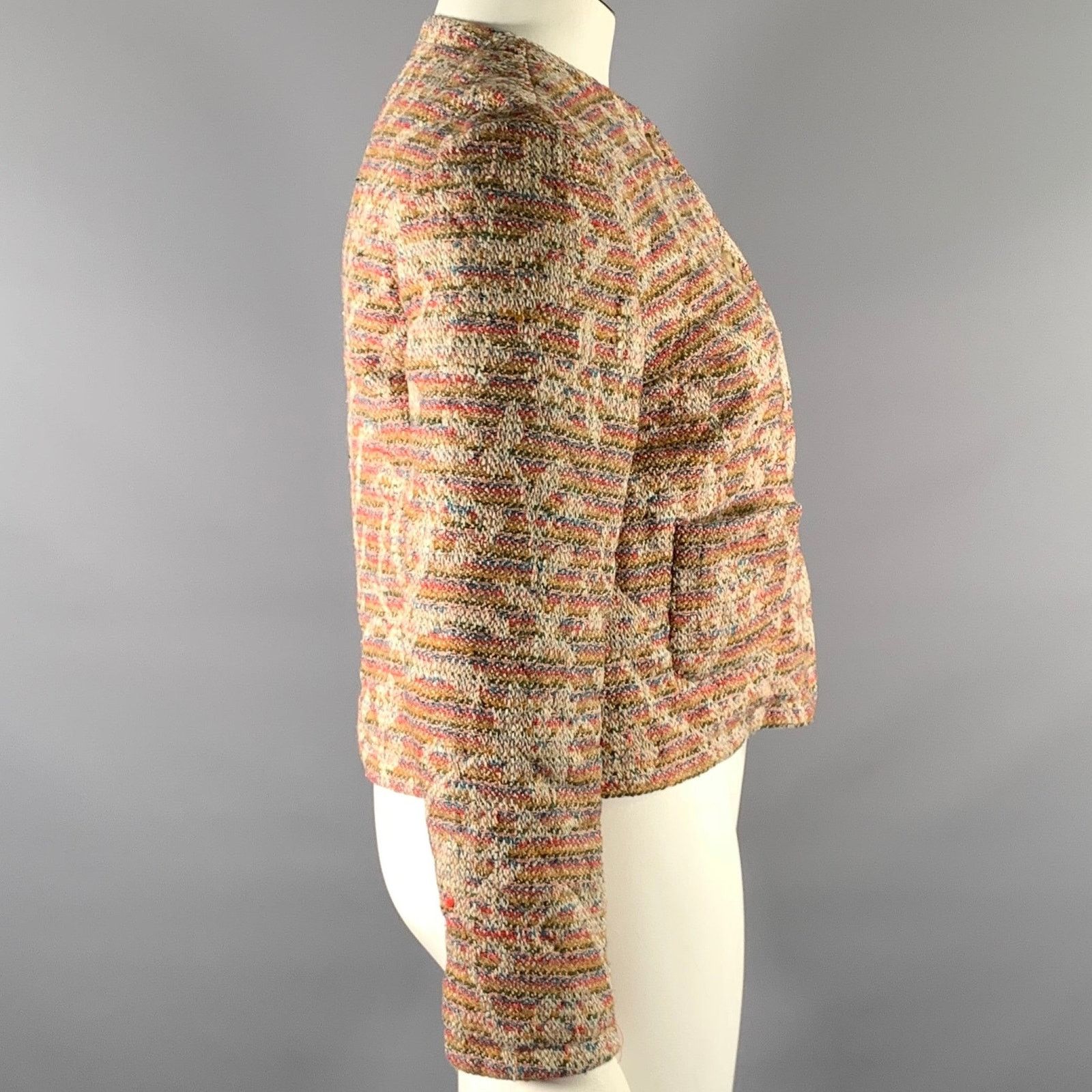 Hermes HERMES Size 8 Multi-Color Silk Wool Jacket Size M / US 6-8 / IT 42-44 - 3 Thumbnail
