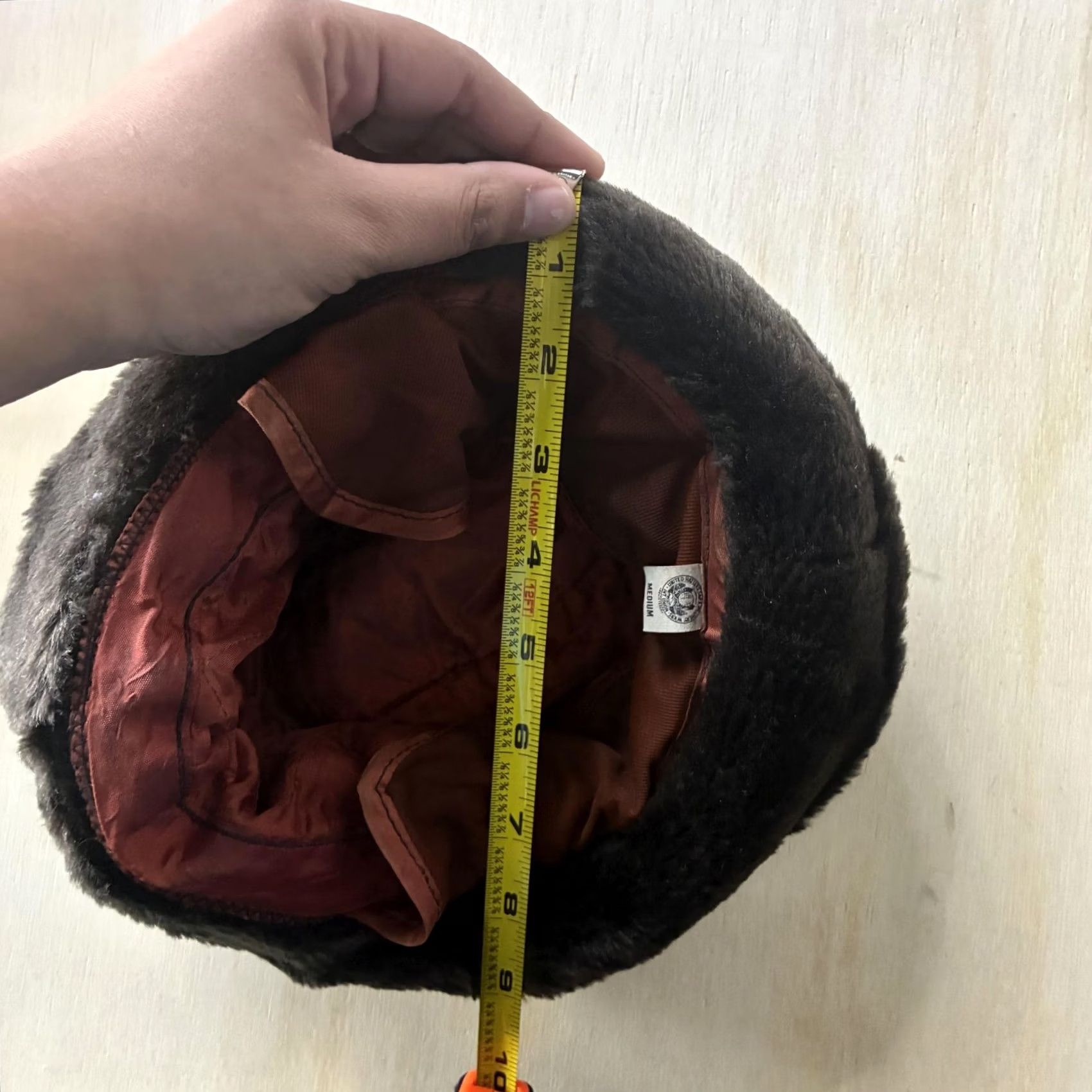 Vintage Cossack Hat - Unisex Medium Brown Faux Fur Lined Insulated Winter Size ONE SIZE - 7 Thumbnail