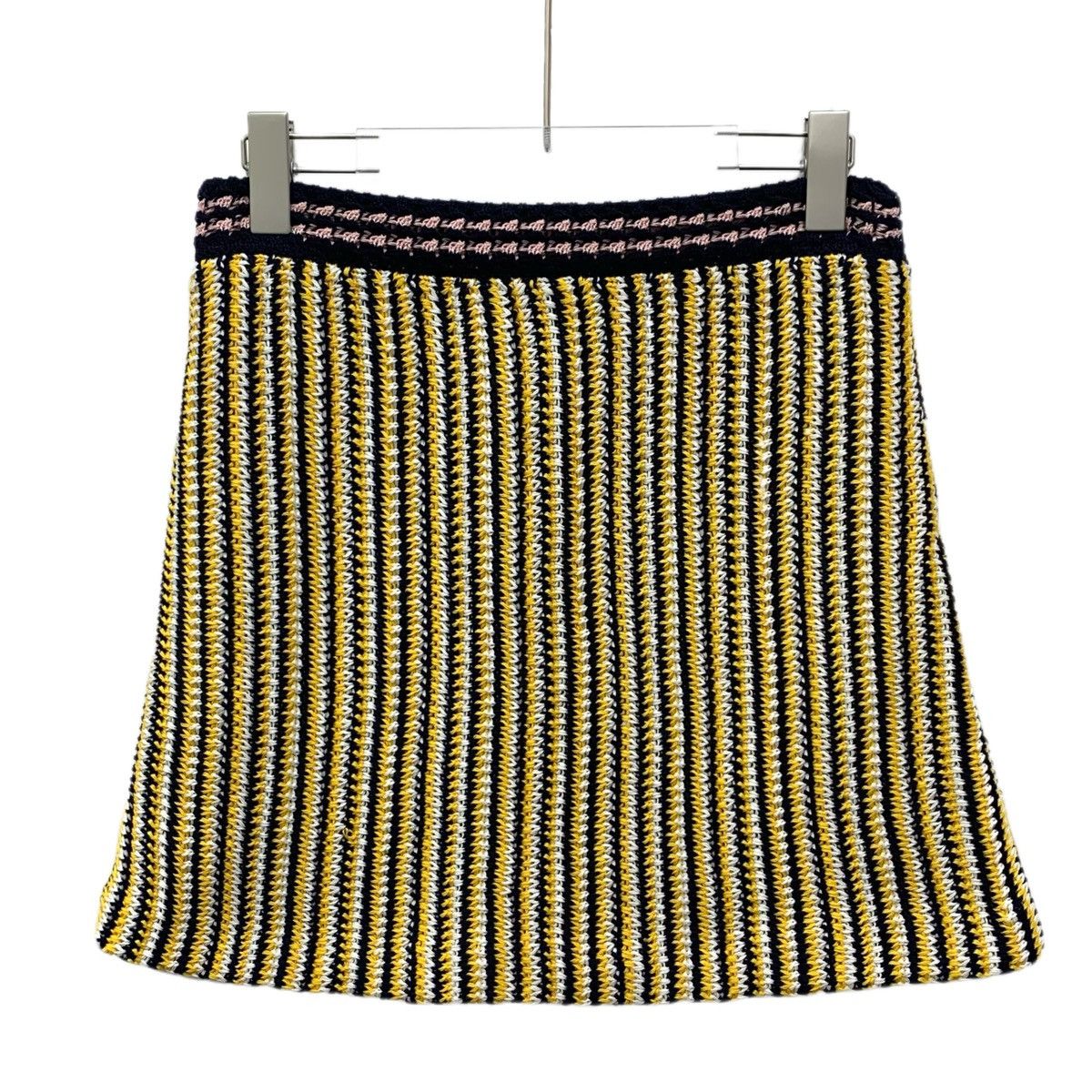 Miu Miu Miu Miu Color Block Striped Cotton Knit Mini Skirt K26WX Size 27" / US 4 / IT 40 - 1 Thumbnail