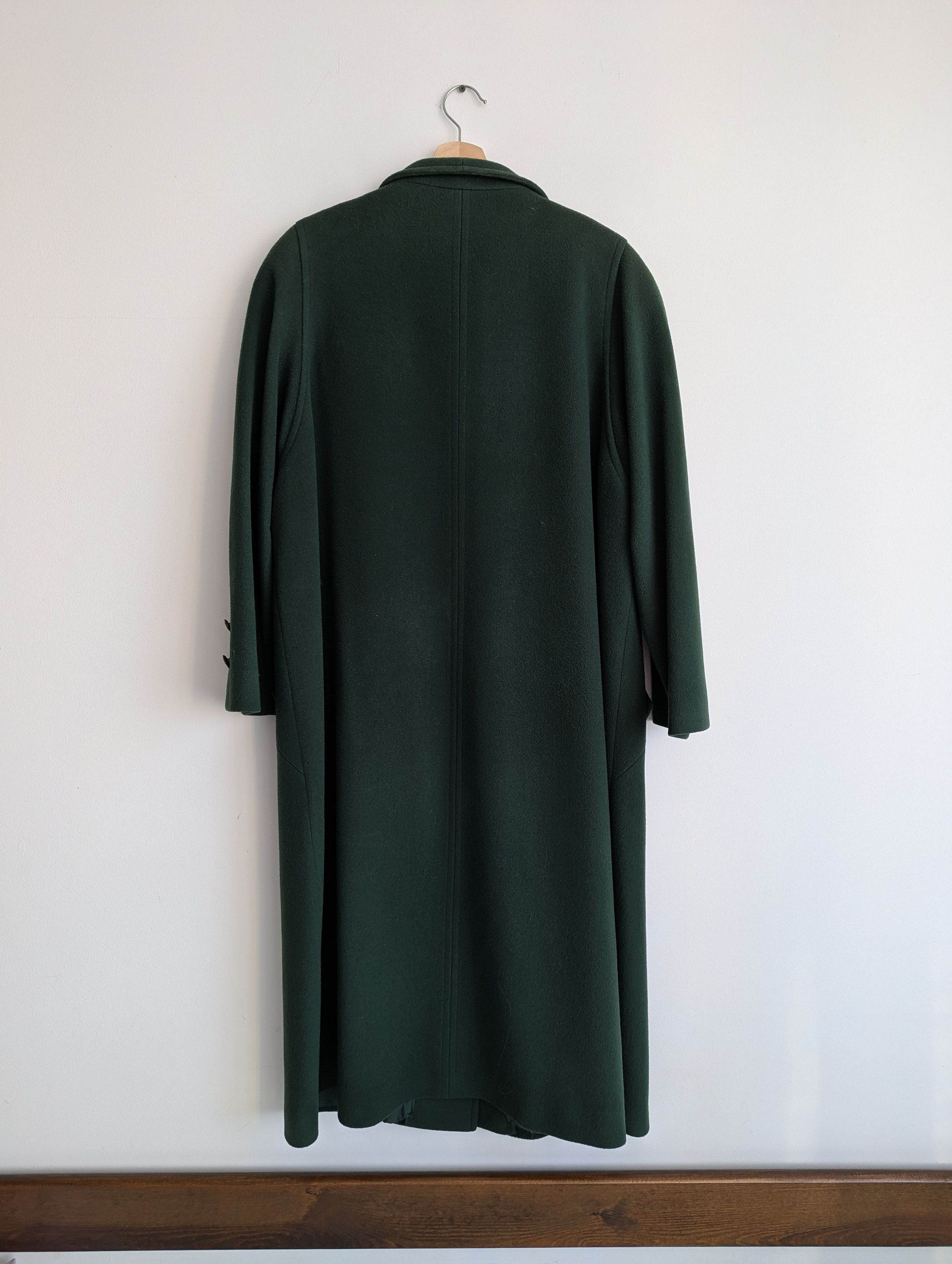 Other Virgin Wool Dark Green Coat Vintage Germany Size XL / US 12-14 / IT 48-50 - 7 Thumbnail