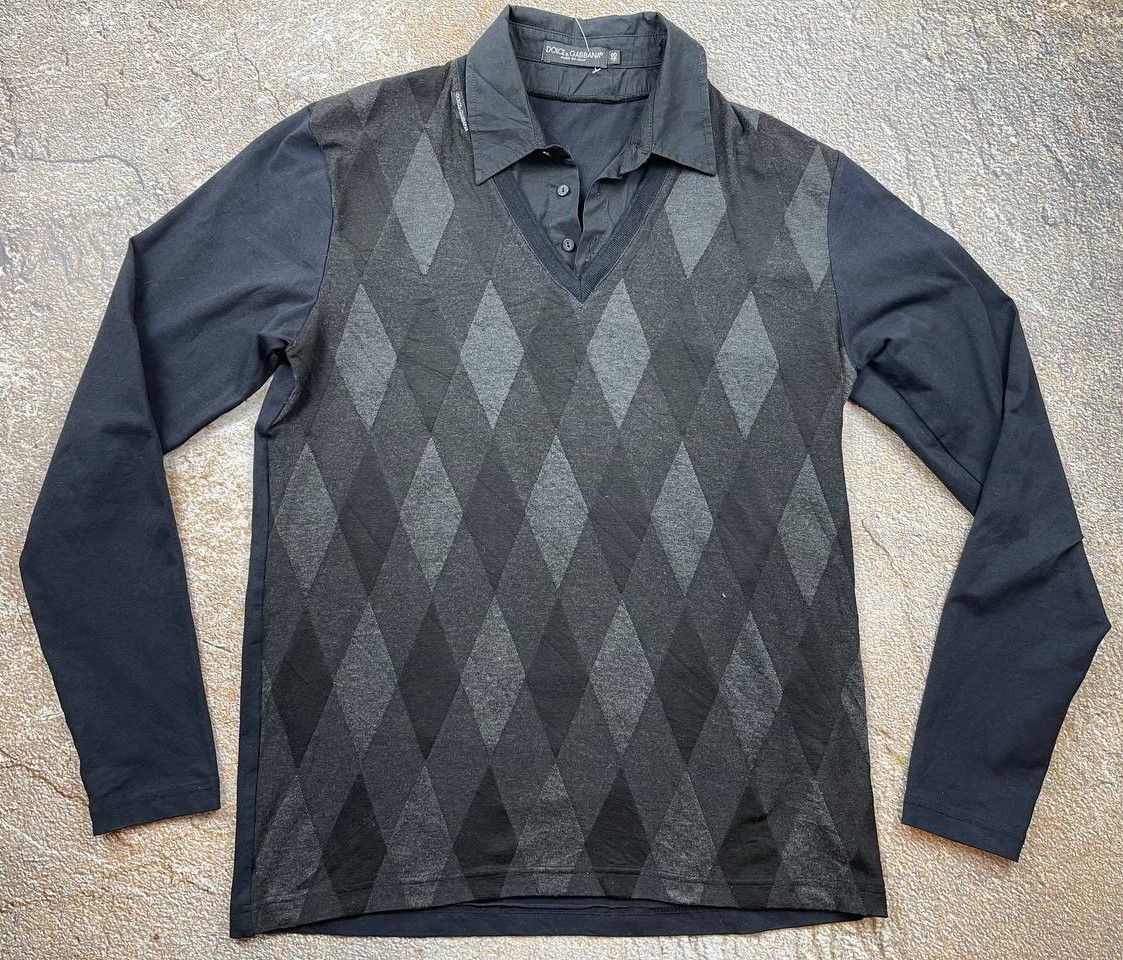 Dolce Gabbana Long sleeve rhombus sweater