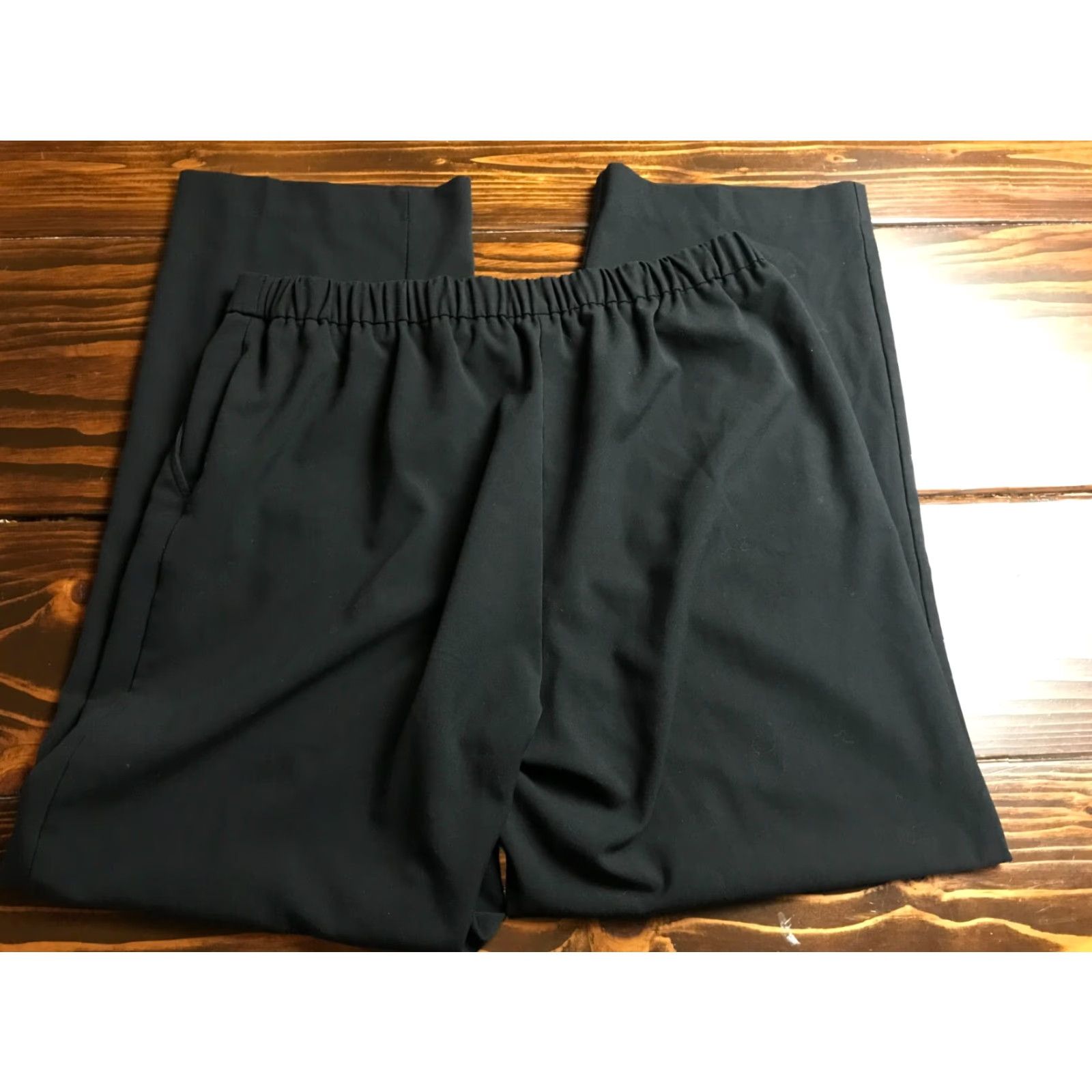 Vintage Dana Buchman Women's Pants Size 12 Short Black Dress Pants Straight Size 34" / US 12 / IT 48 - 2 Thumbnail