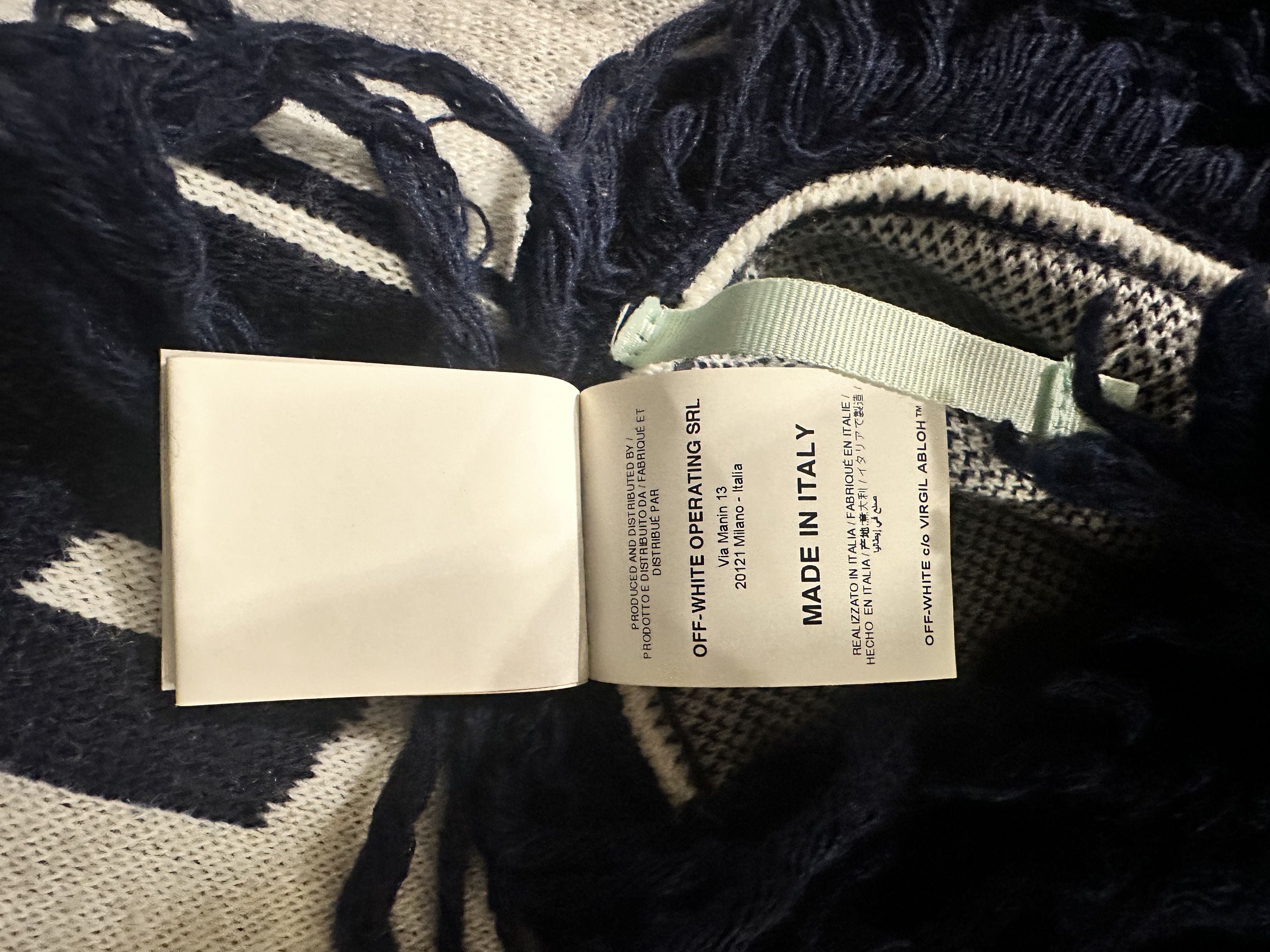 Off-White Off White gray and dark blue thick scarf Size ONE SIZE - 6 Thumbnail