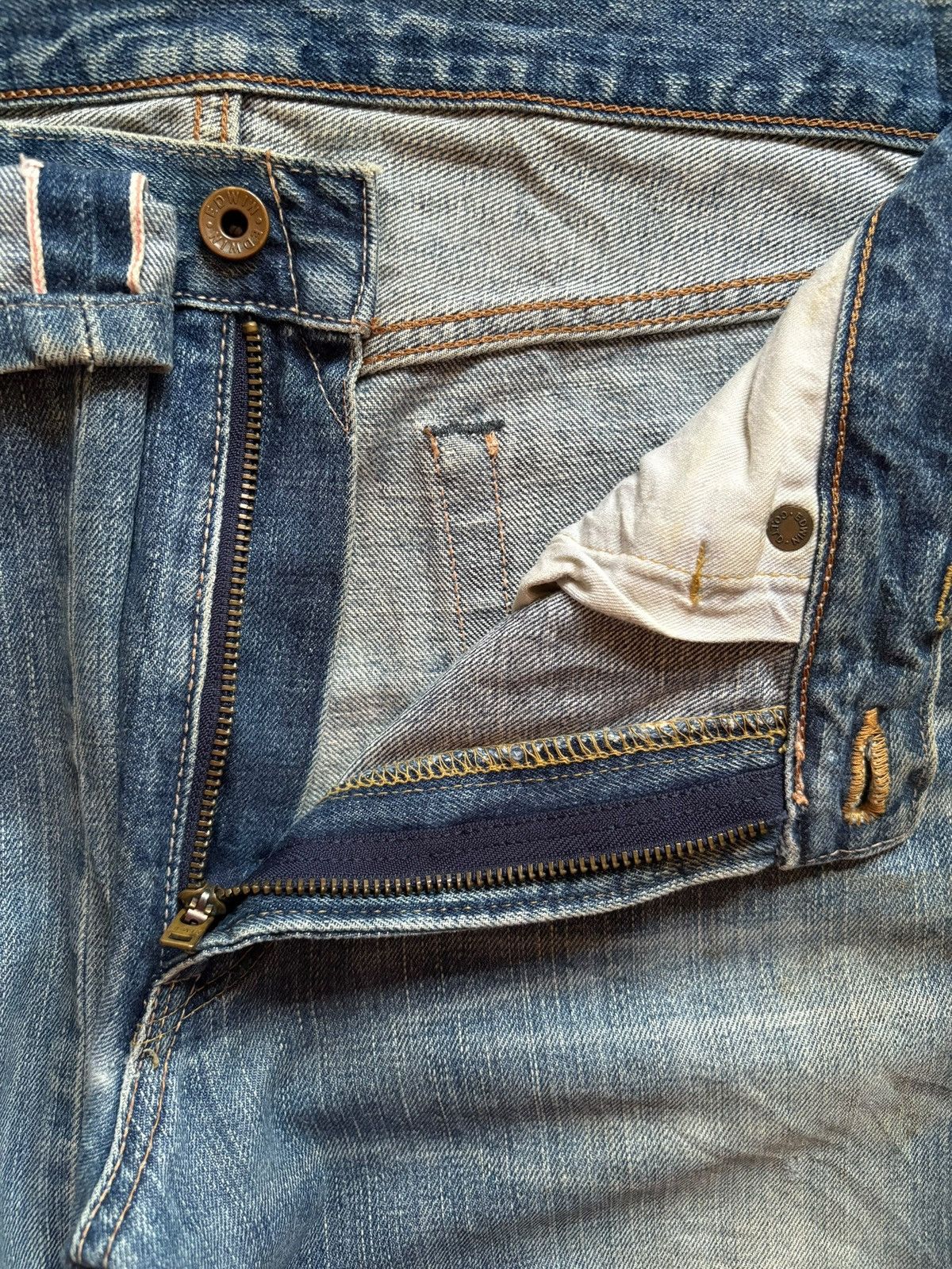 Edwin Vintage Japanese Edwin 505xx Selvedge Mud Wash Baggy Jeans Size US 32 / EU 48 - 10 Thumbnail