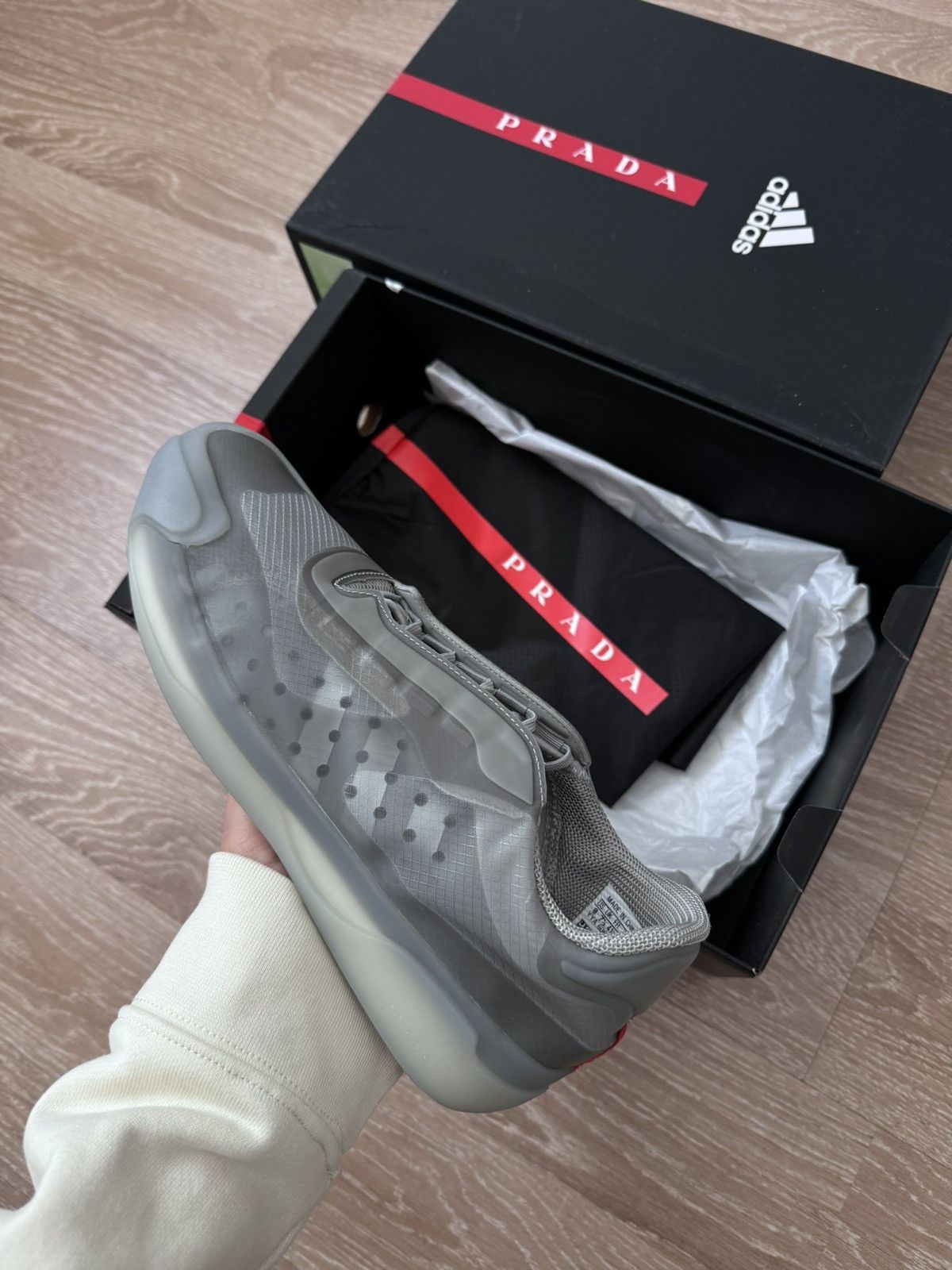 Adidas × Prada 690$ Adidas x Prada Luna Rossa Gunmetal Grey Size US 7.5 / EU 40-41 - 3 Thumbnail