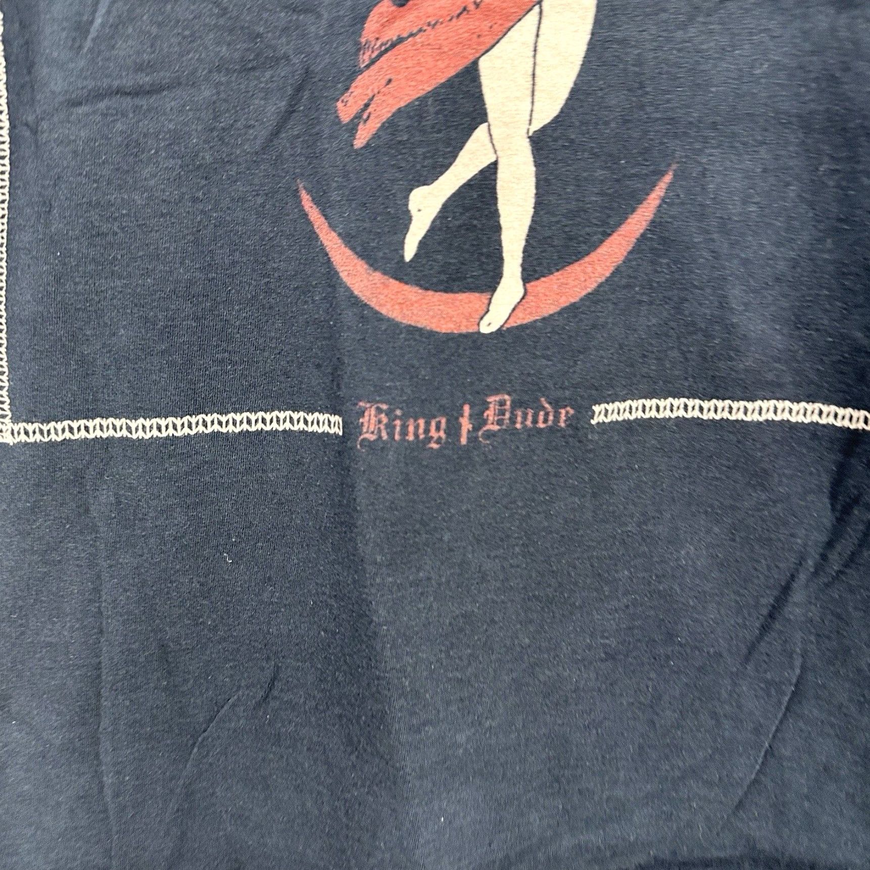 Vintage VINTAGE King Dude Shirt Men Medium Black Lucifer Light of the World Chelsea Wolfe Lonson Wyatt Music Punk Size US M / EU 48-50 / 2 - 4 Thumbnail