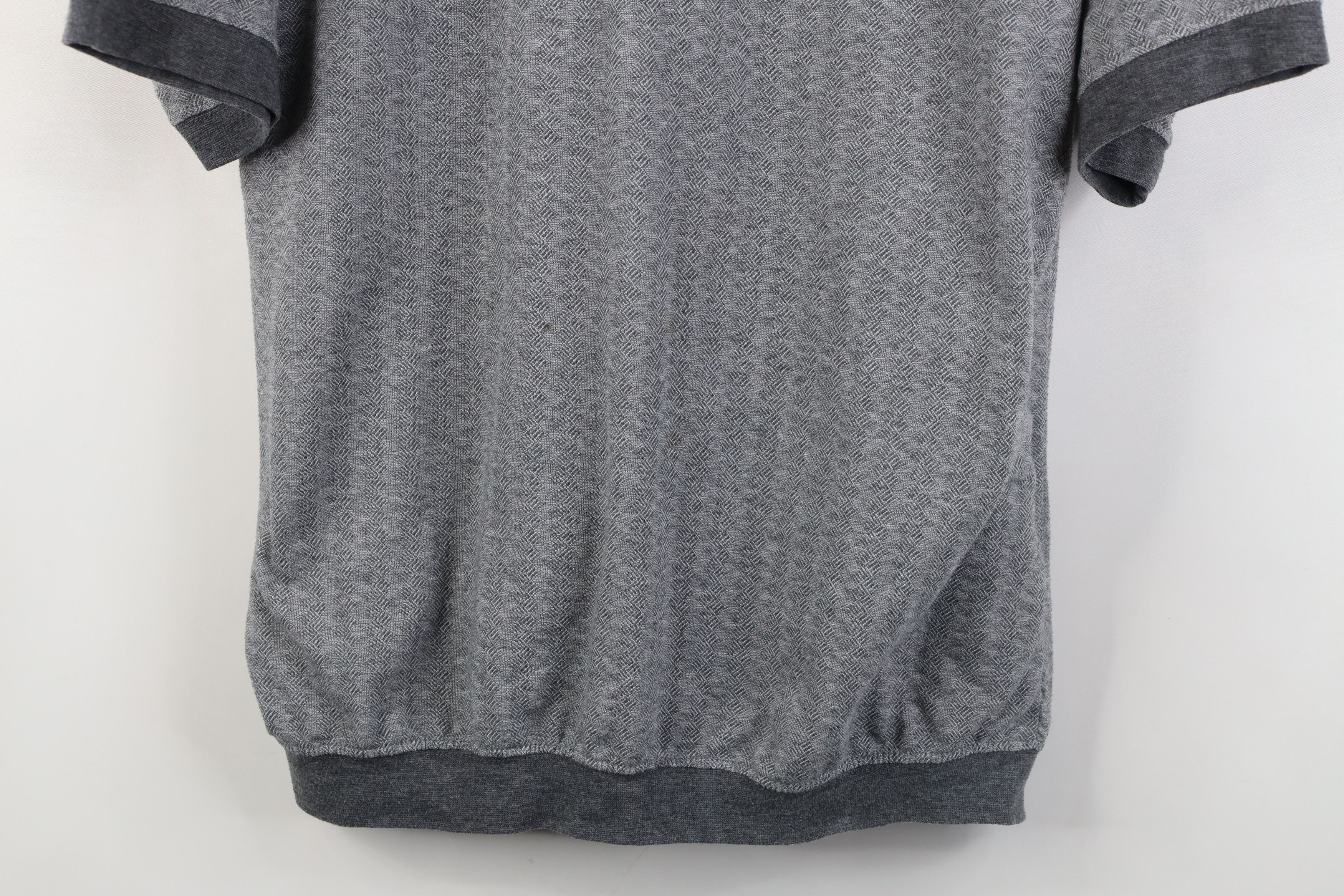 Vintage Vintage 90s Streetwear Geometric Pullover Polo Shirt Gray Size US L / EU 52-54 / 3 - 3 Thumbnail