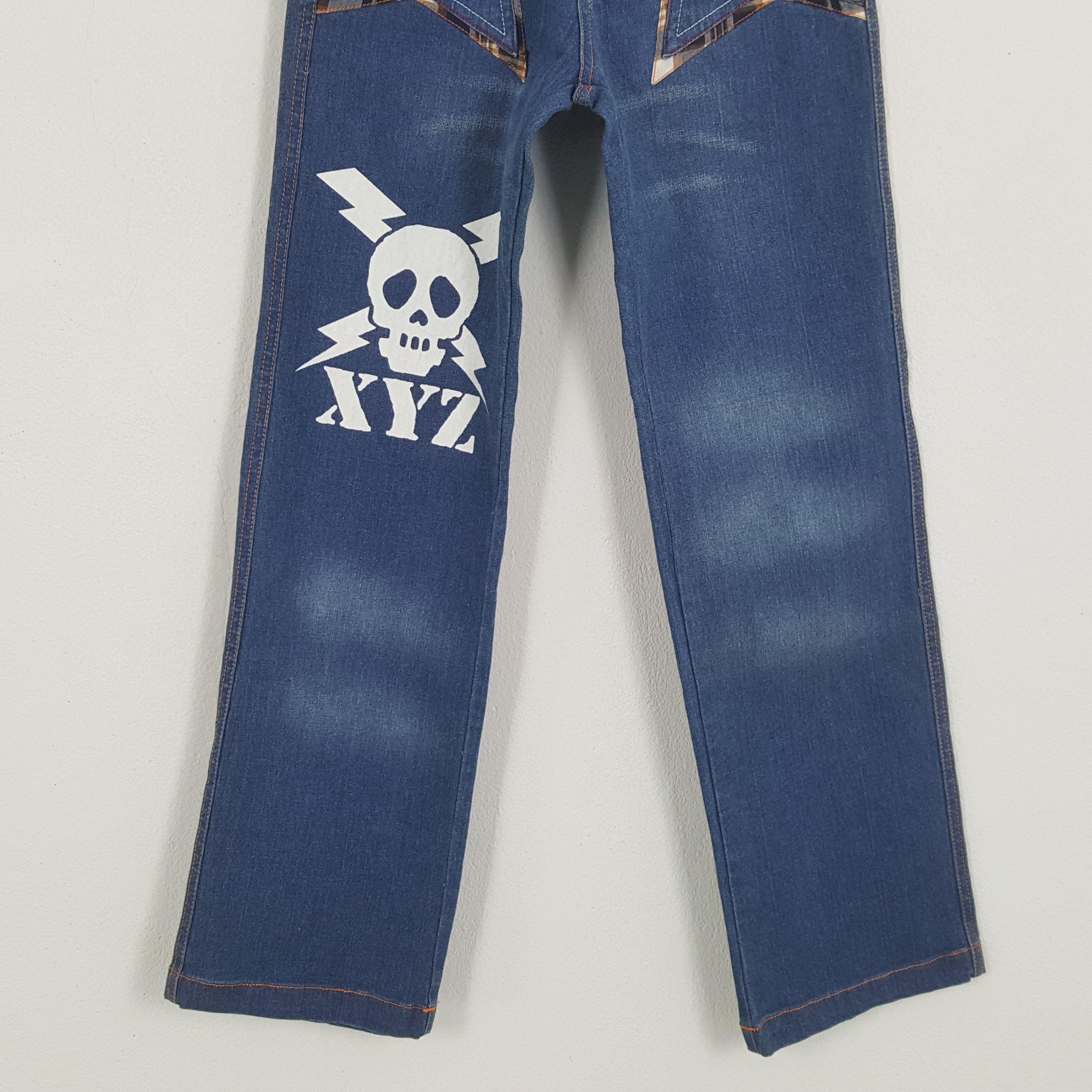 Vintage SKULLS XYZ Fashion Style Skulls Design Streetwear Jeans Size US 26 / EU 42 - 3 Thumbnail