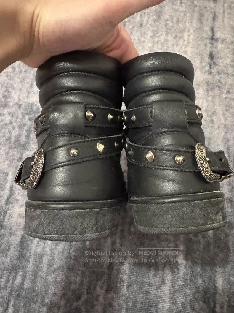 Saint Laurent Paris Saint Laurent Paris Black Samurai Studs and Strap High-Top Size US 7 / EU 40 - 5 Thumbnail