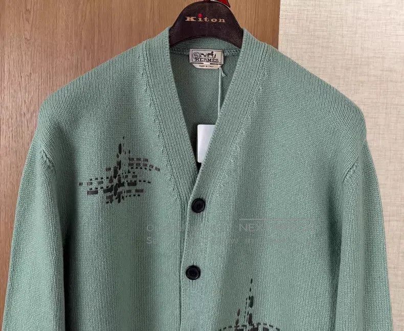 Hermes Hermes Men's cashmere cardigan Size US L / EU 52-54 / 3 - 3 Thumbnail