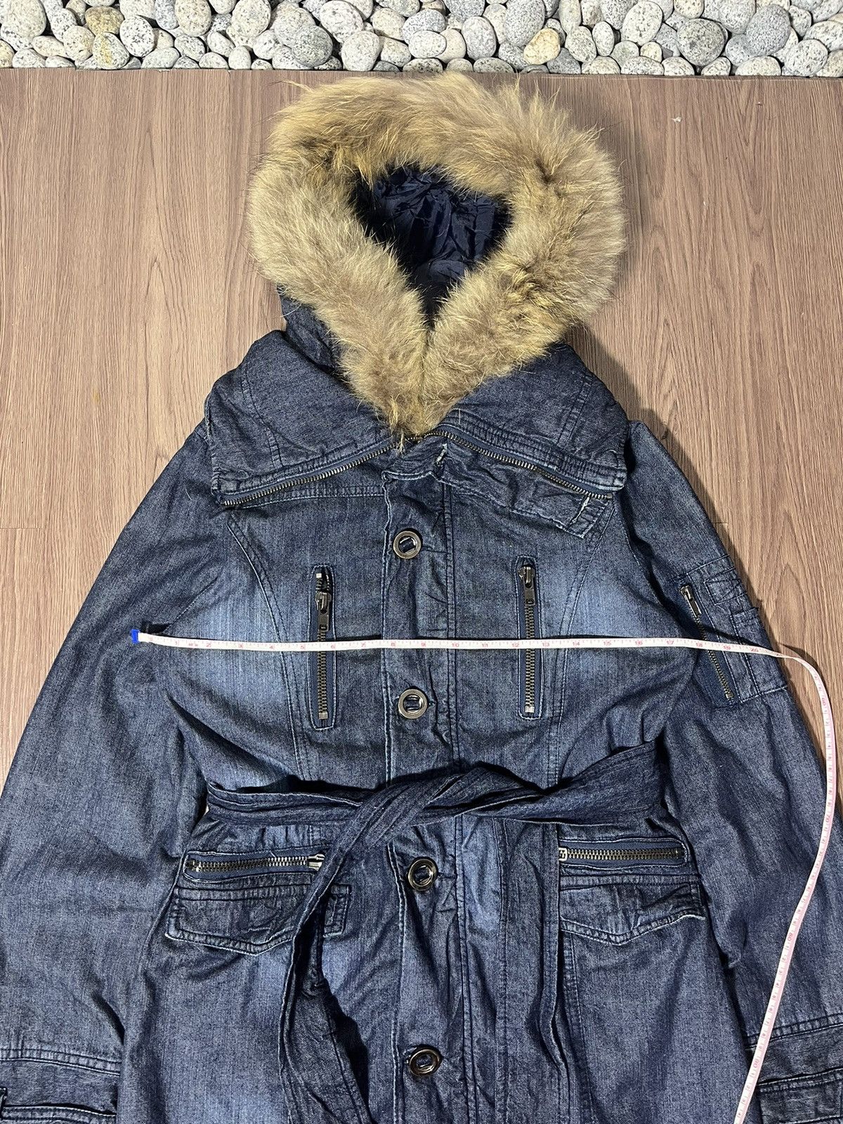 Hysteric Glamour Rei Firenze Multipocket punk Fur Denim Parka Belt Waisted Size US L / EU 52-54 / 3 - 11 Thumbnail