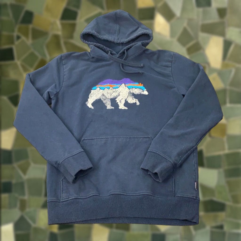 Patagonia Patagonia Uprisal Hoody Mens Medium Blue Bear California Republic Sweatshirt Size US M / EU 48-50 / 2 - 1 Thumbnail