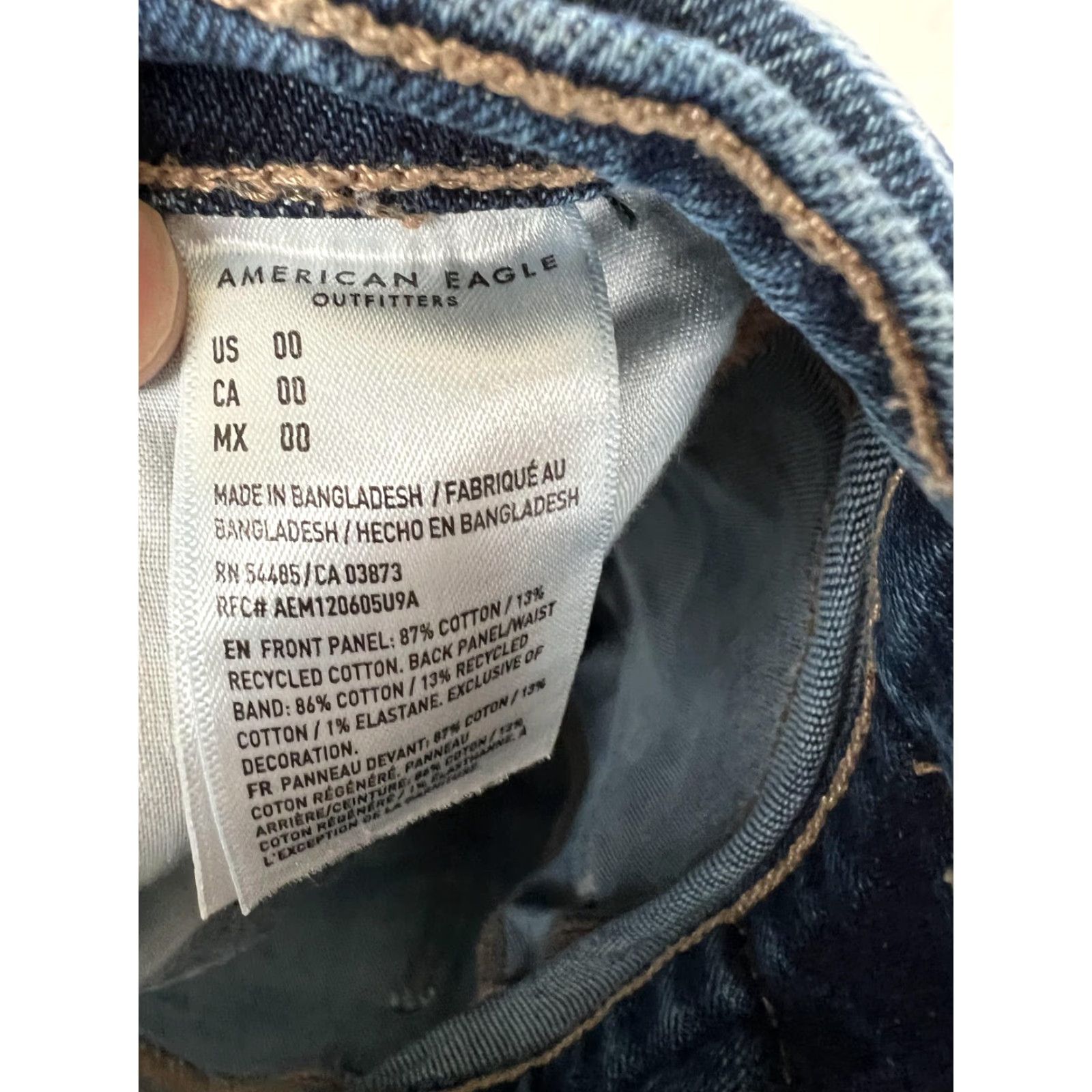 American Eagle Outfitters American Eagle Shorts Womens 00 Blue Relaxed Denim Cut-Off Cuffed Casual Short Size 24" / US 00 / IT 34 - 6 Thumbnail