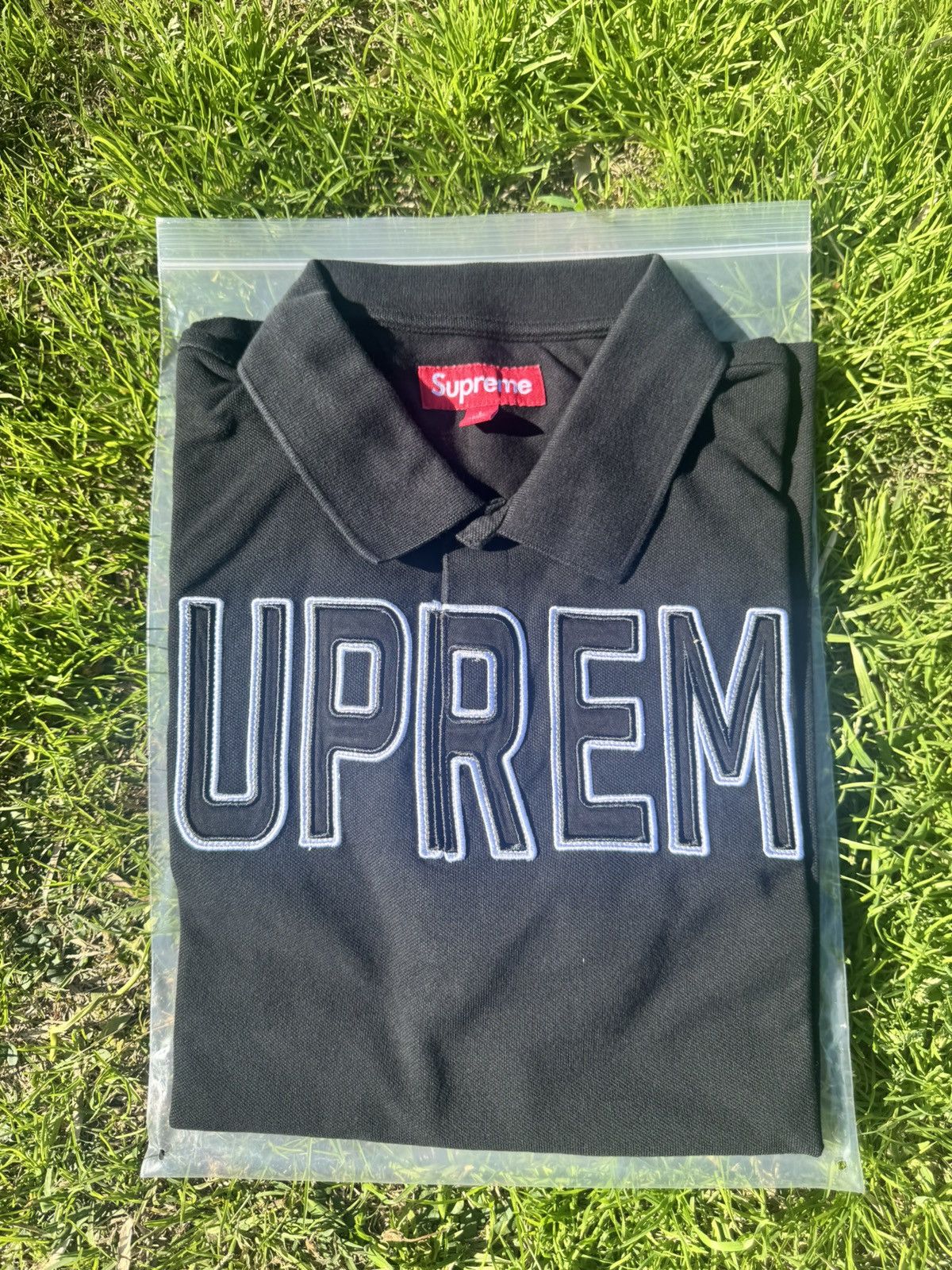 Supreme Supreme twill appliqué polo shirt top | Grailed