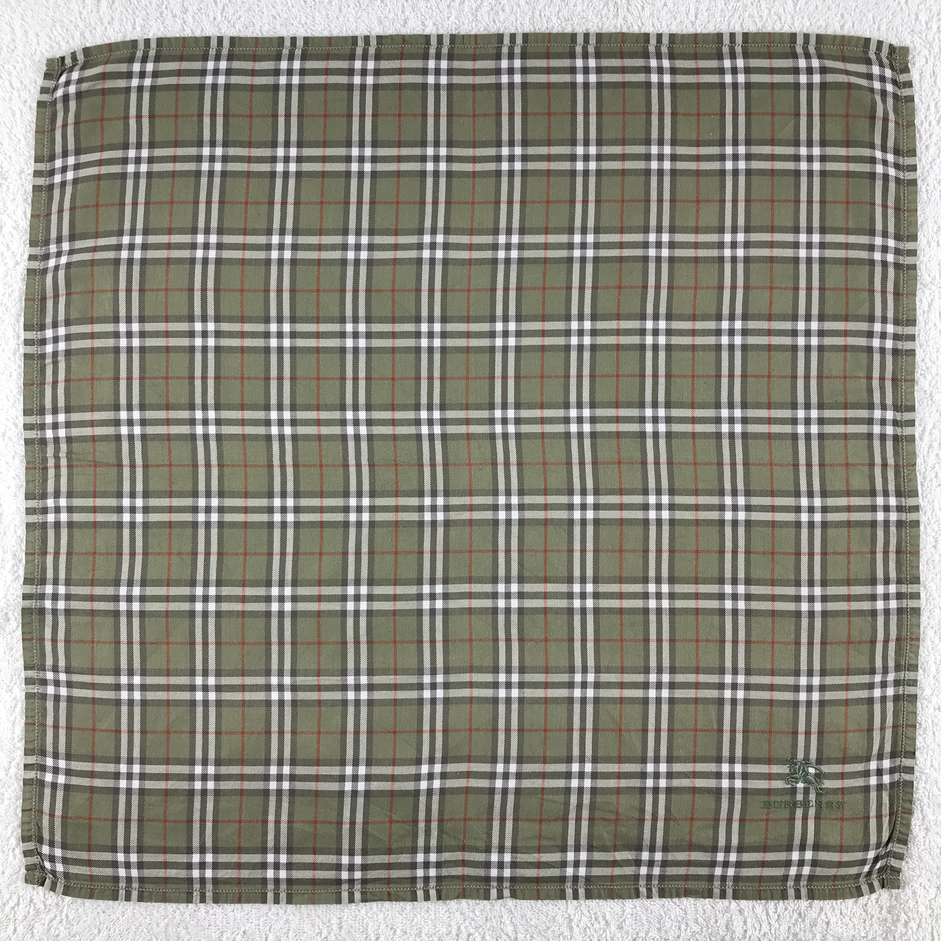Burberry × Vintage Burberry Bandana / Handkerchief / Neckerchief - S210 Size ONE SIZE - 1 Thumbnail