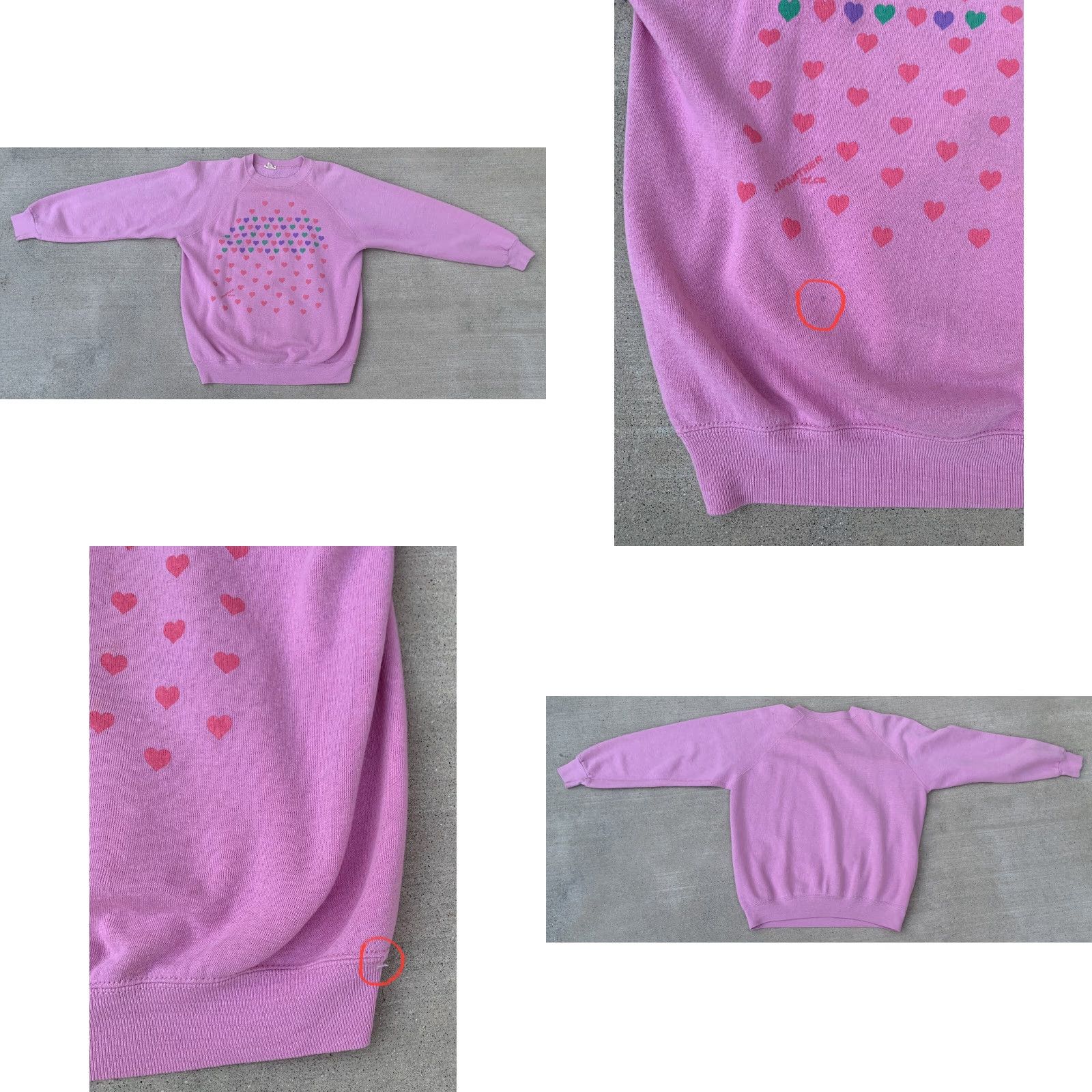 Vintage VINTAGE Heart Graphic Sweatshirt Raglan Sleeves JA Panther sf ca Size L Size L / US 10 / IT 46 - 9 Thumbnail