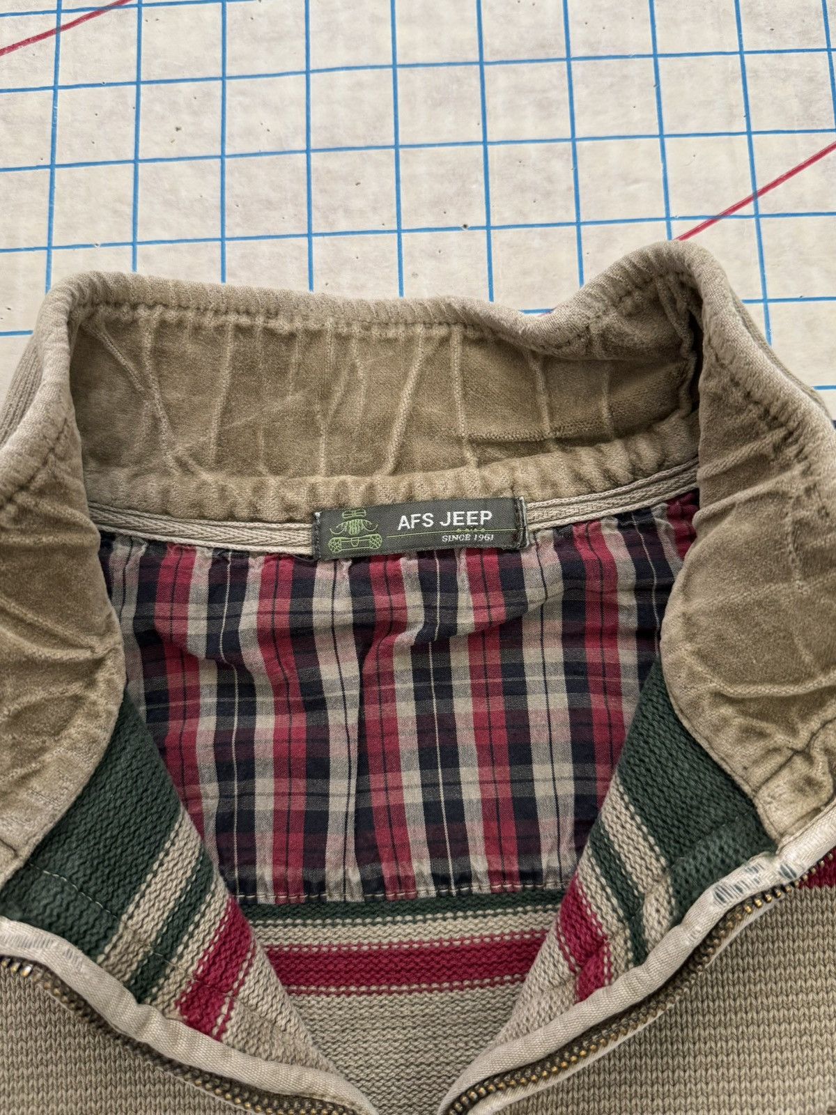 Jeep Vintage Jeep 1/4 Zip Striped Sweater Fits Mens Size Medium Size US M / EU 48-50 / 2 - 8 Thumbnail