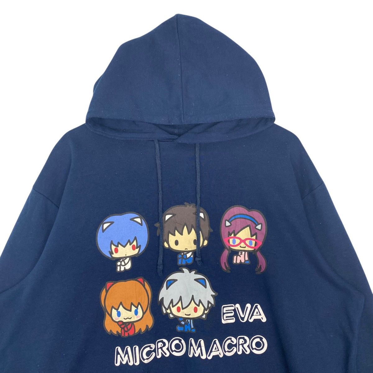 Other Vintage Eva Cartoon Big Logo Printed Hoodie NavyBlue Size L Size US L / EU 52-54 / 3 - 4 Thumbnail