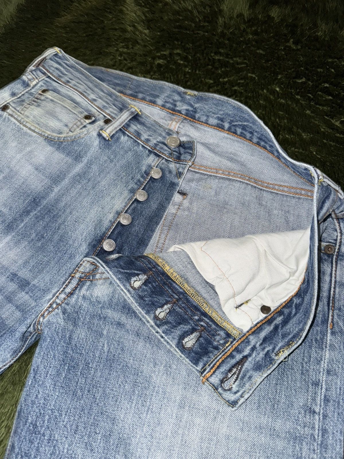 Levi's [W32/L32] Levi’s 501 Leather Label Denim Pants Light Indigo Size US 32 / EU 48 - 3 Thumbnail