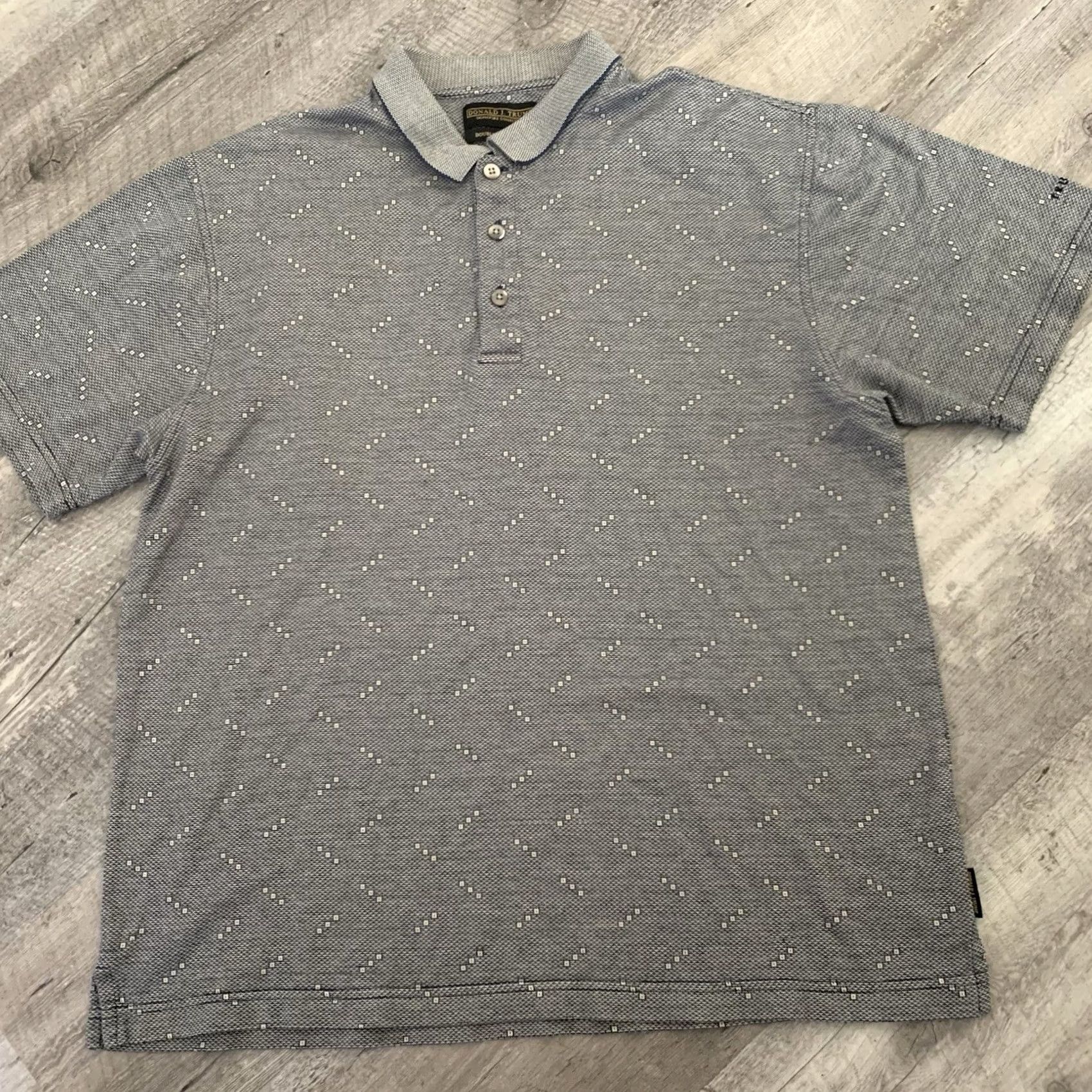 Vintage Donald J Trump Collection Golf Polo Mens Medium Short Sleeve Gray Embroidered Knit 100% Cotton Casual Activewear Shirt Size US M / EU 48-50 / 2 - 7 Thumbnail