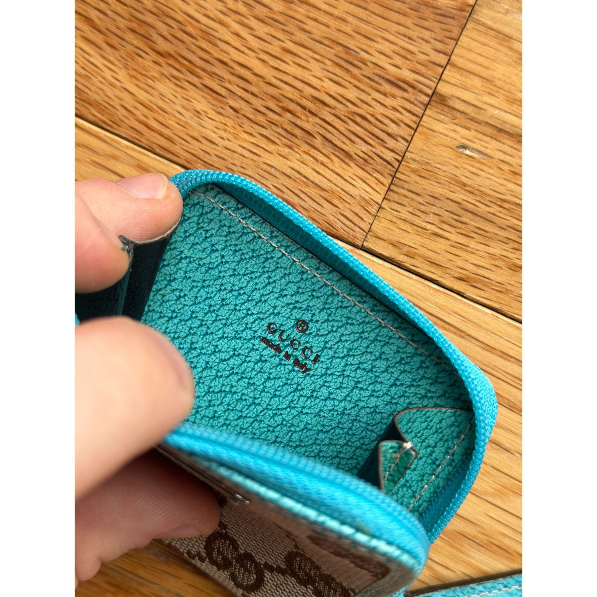 Gucci GUCCI ROUND ZIPPER GG CANVAS LEATHER BI-FOLD COMPACT WALLET Size ONE SIZE - 5 Thumbnail