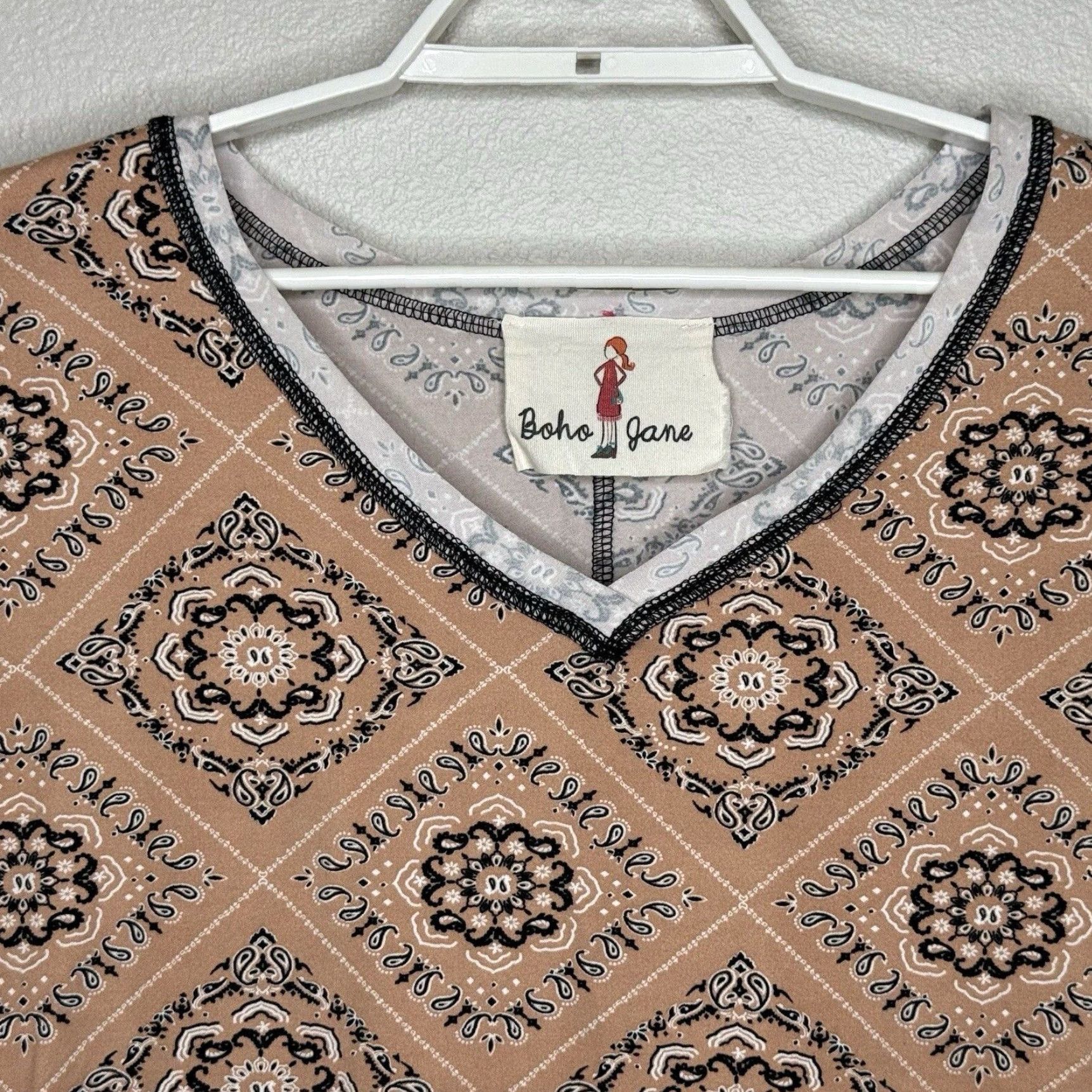 Pinko Boho Jane Women's Top T-Shirt Dolman Sleeve V-Neck 3/4 Sleeve Stretch Geometric Print Pink Black Size S Size S / US 4 / IT 40 - 4 Thumbnail