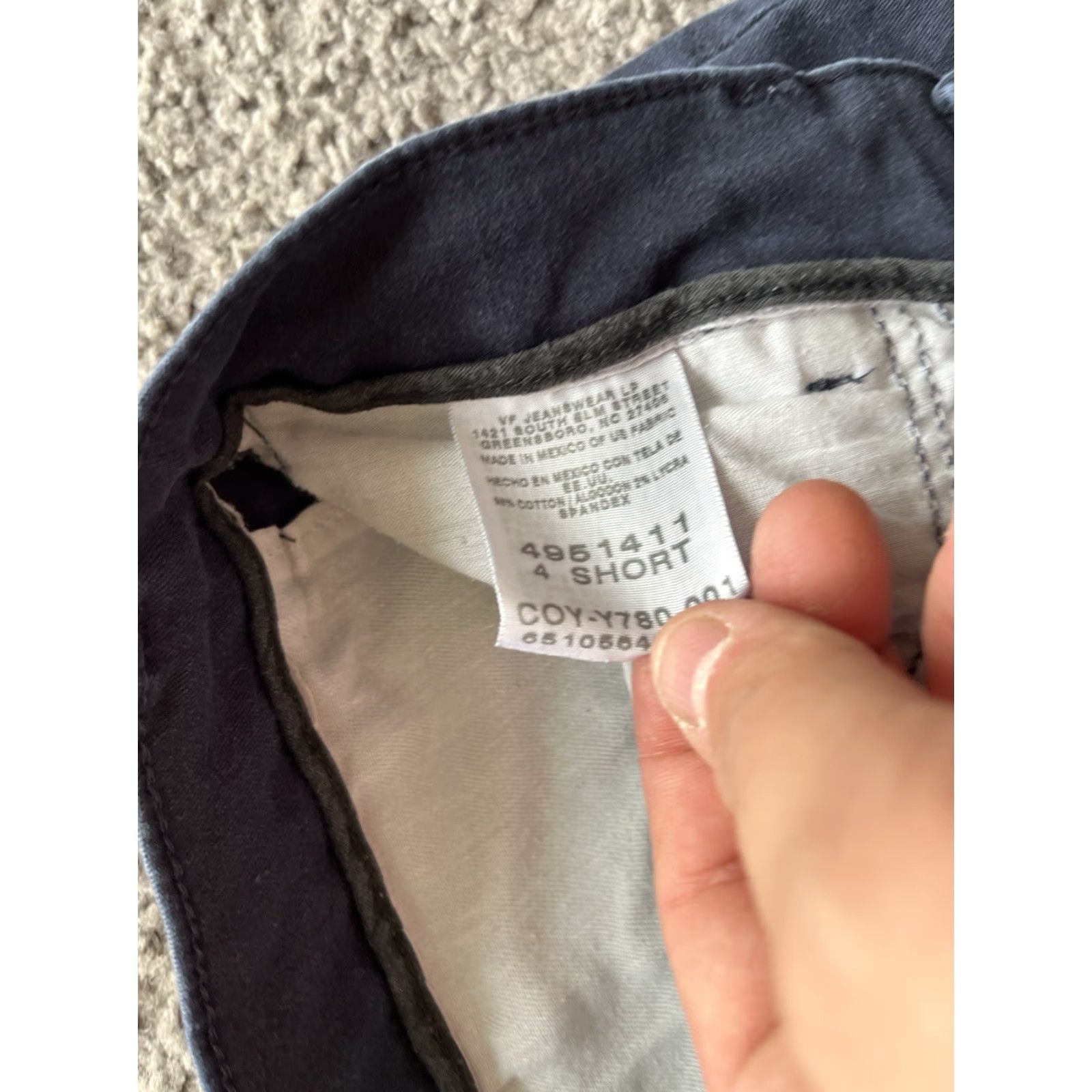 Lee LEE Chino Pants Women Regular Small/Size 4 Short Blue Straight Leg Cotton Blend Belt Loops Pockets Vintage No Size 27" / US 4 / IT 40 - 6 Thumbnail