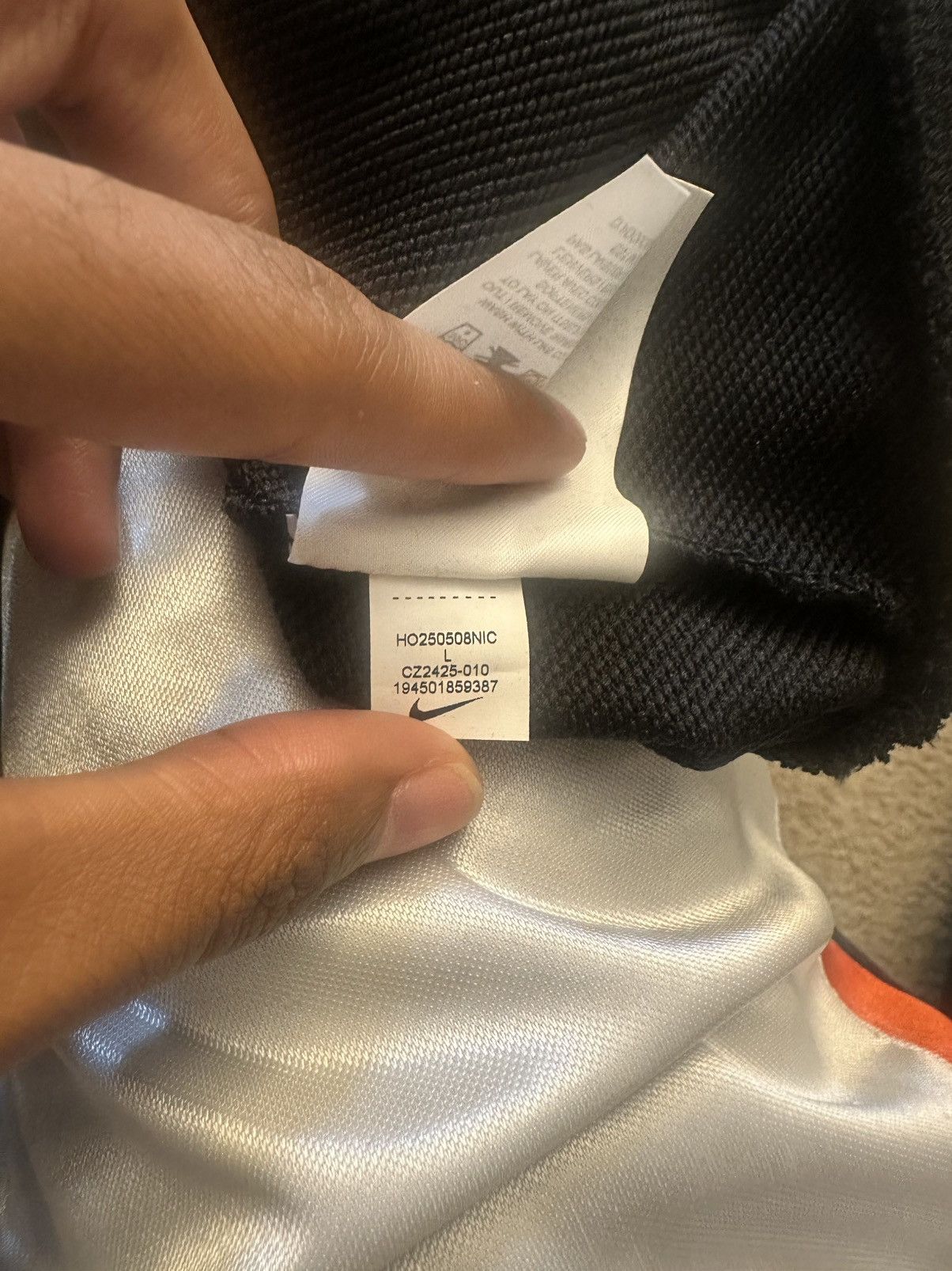 Nike Nike black big check hoodie Size US L / EU 52-54 / 3 - 6 Thumbnail