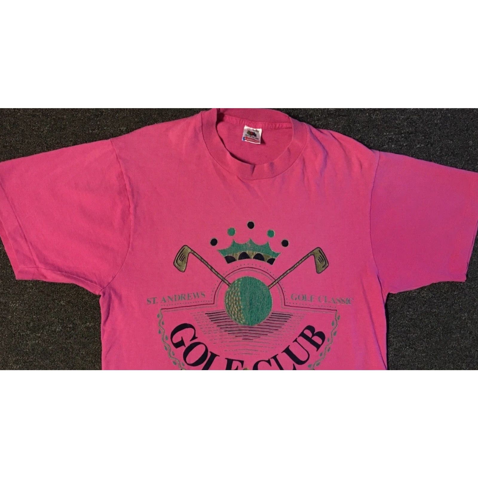 Vintage VINTAGE St Andrews Golf Club Shirt Adult L Pink 80s 90s Grunge Surf Skate USA California Beach Golf Course USA Shirt Mens Size US L / EU 52-54 / 3 - 5 Thumbnail